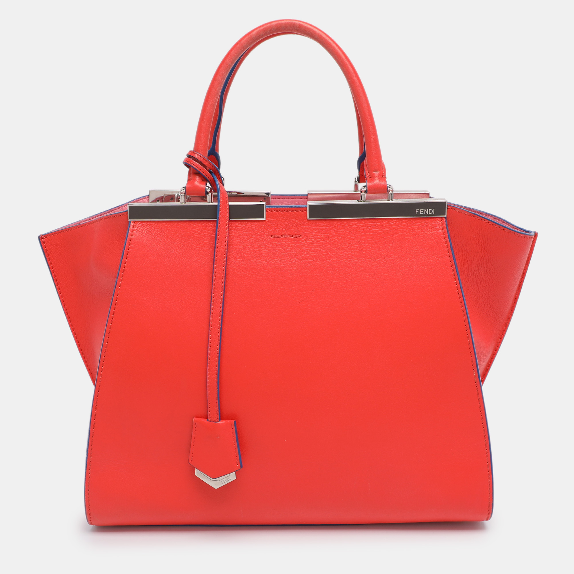 

Fendi Orange/Blue Leather Medium 3Jours Tote