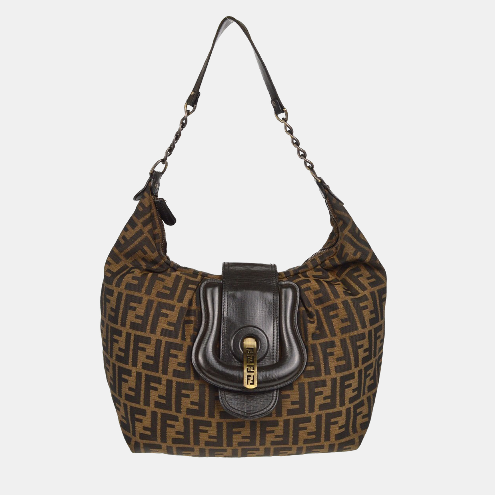 

Fendi Brown Zucca Shoulder Bag