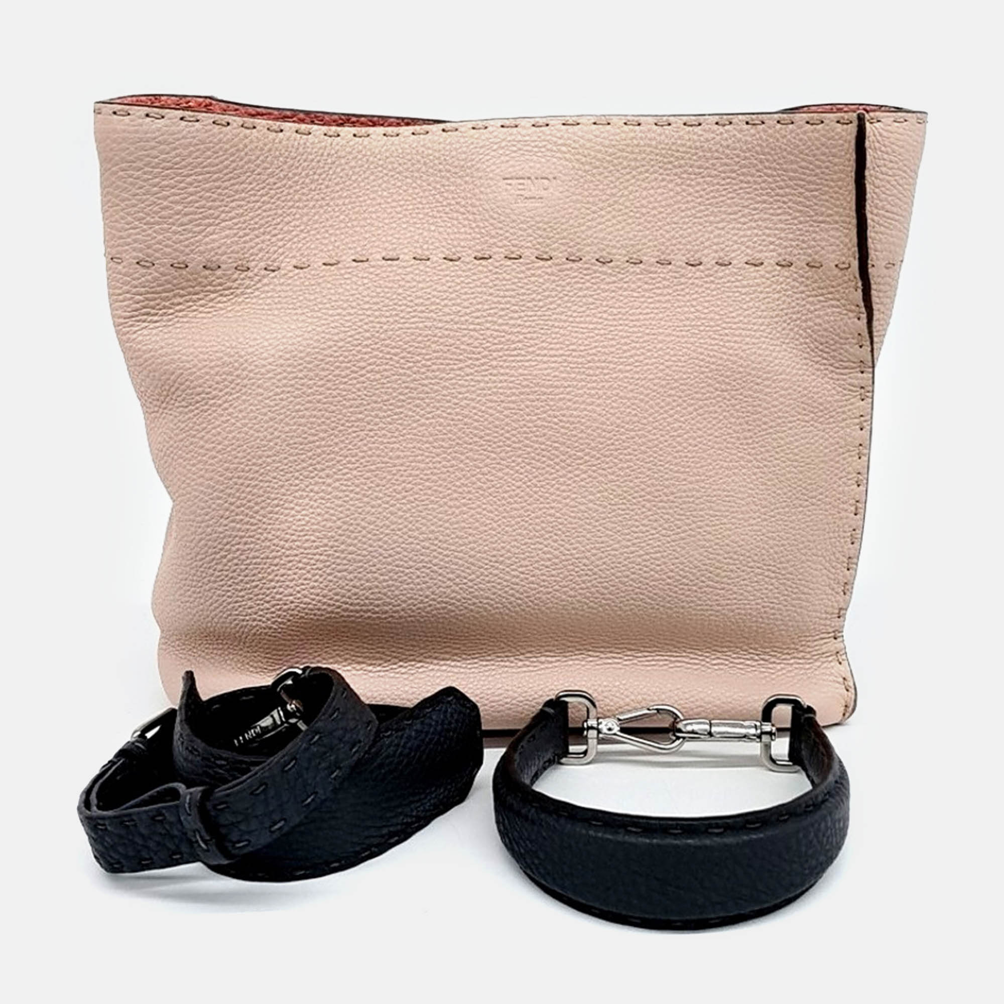 

Fendi Pink Leather Selleria Anna Bag