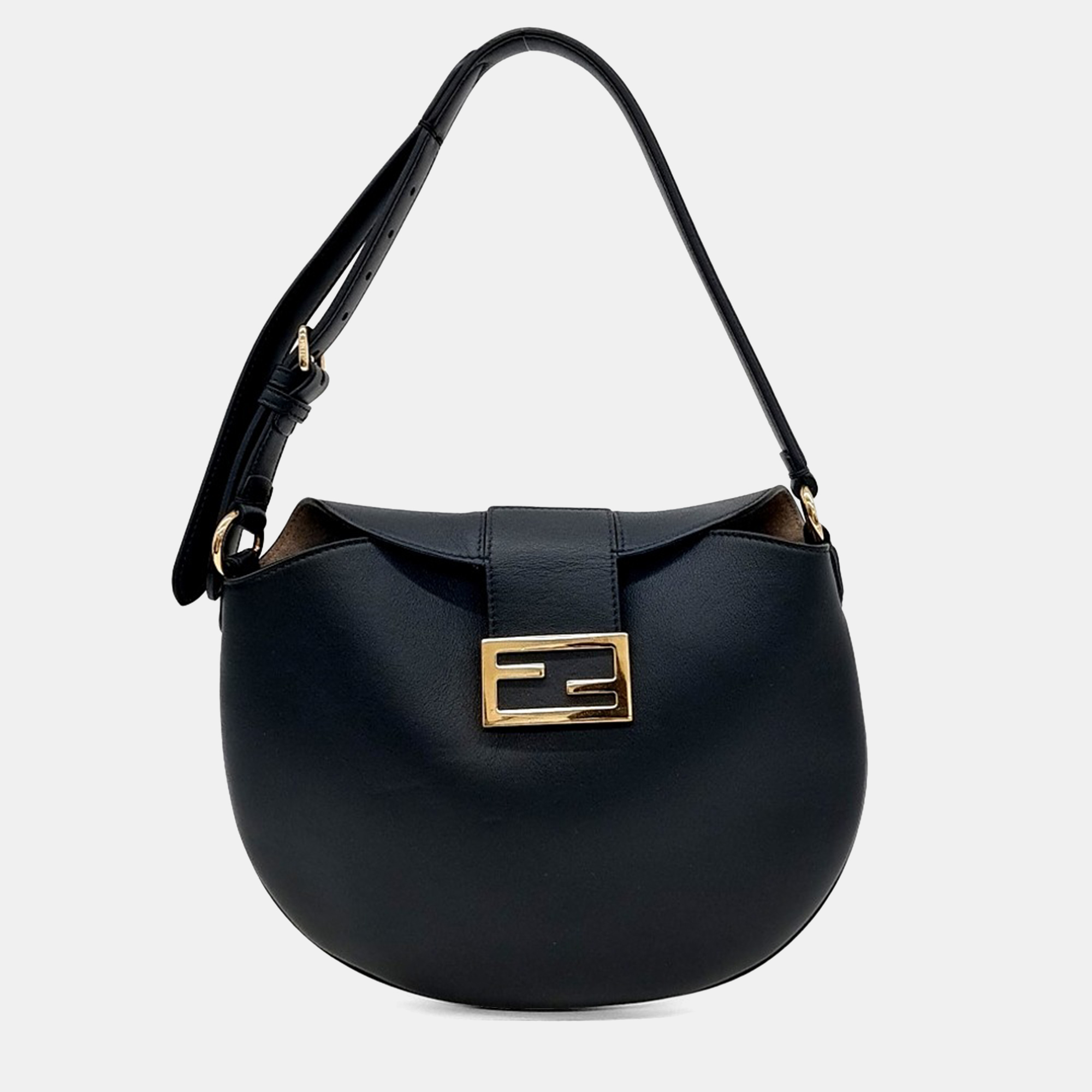 

Fendi Black Leather Hobo Shoulder Bag