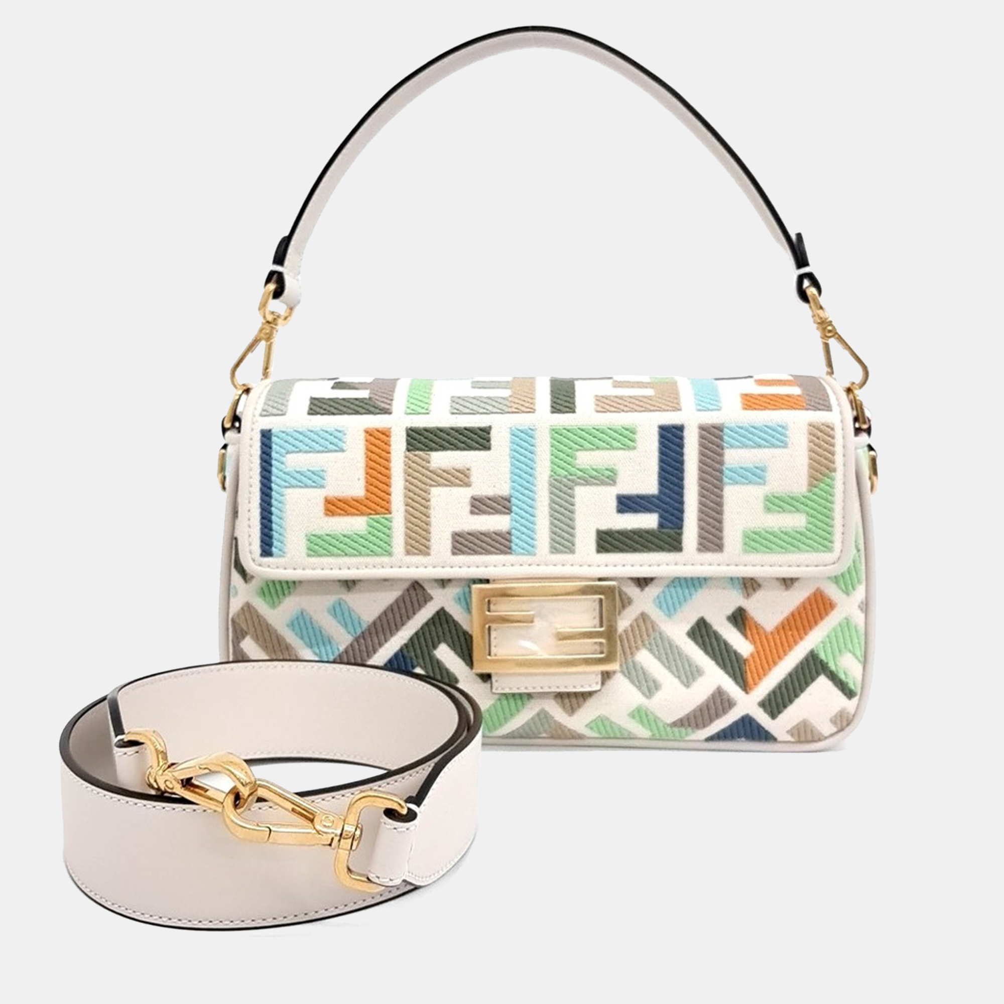 

Fendi Multicolor Fabric Baguette Bag