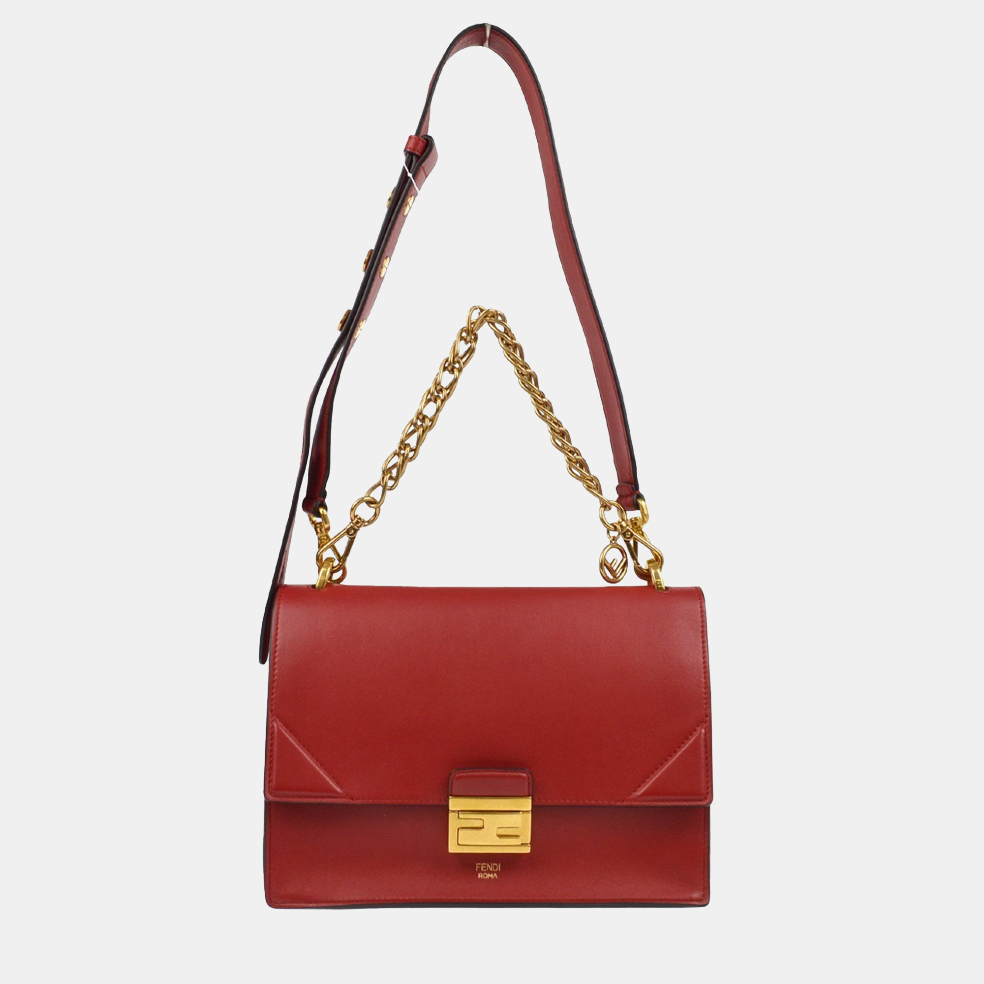 

Fendi Red KAN U 2way Handbag