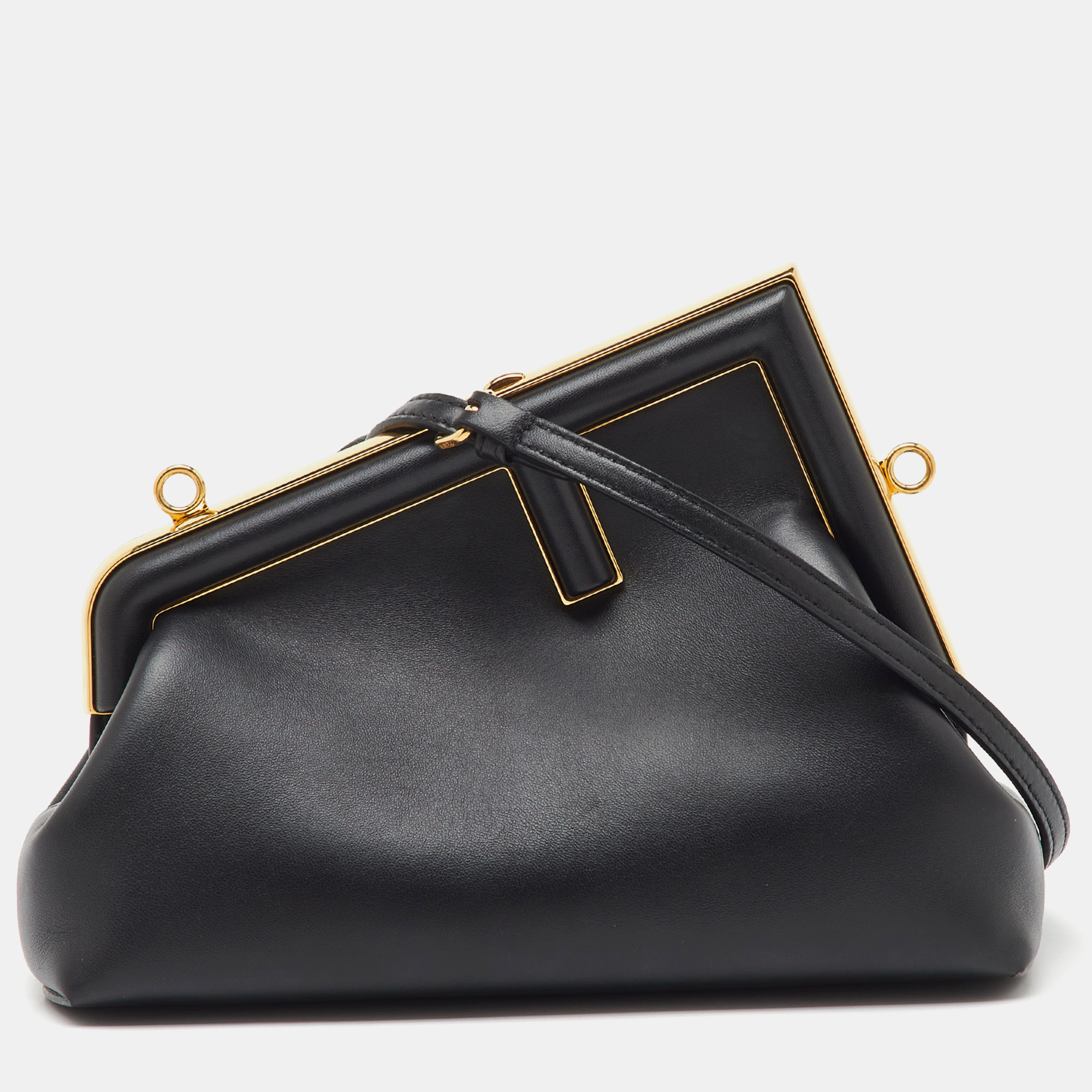 

Fendi Black Leather Fendi First Small Shoulder Bag