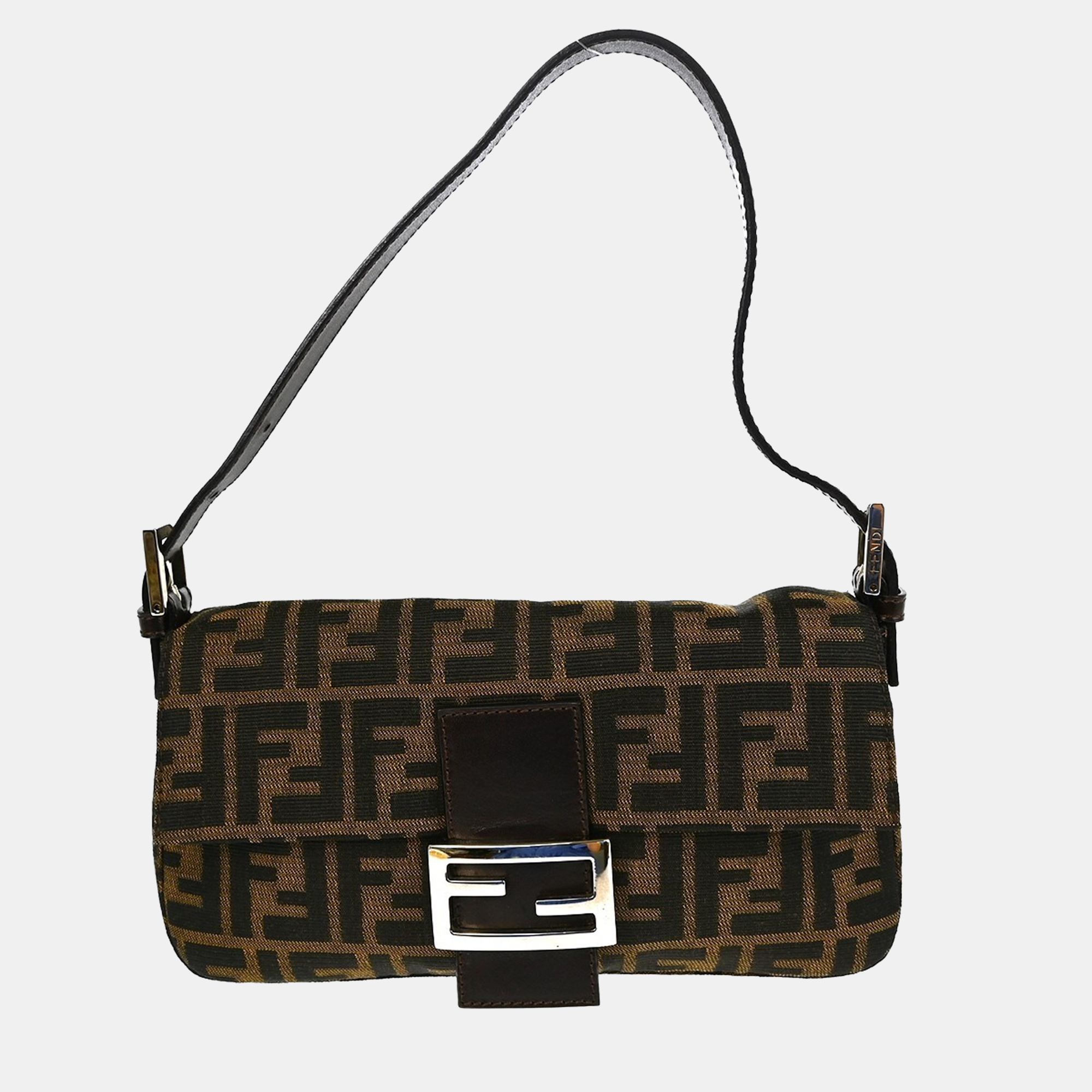 

Fendi Baguette Brown Zucca Canvas and Leather Shoulder Bag