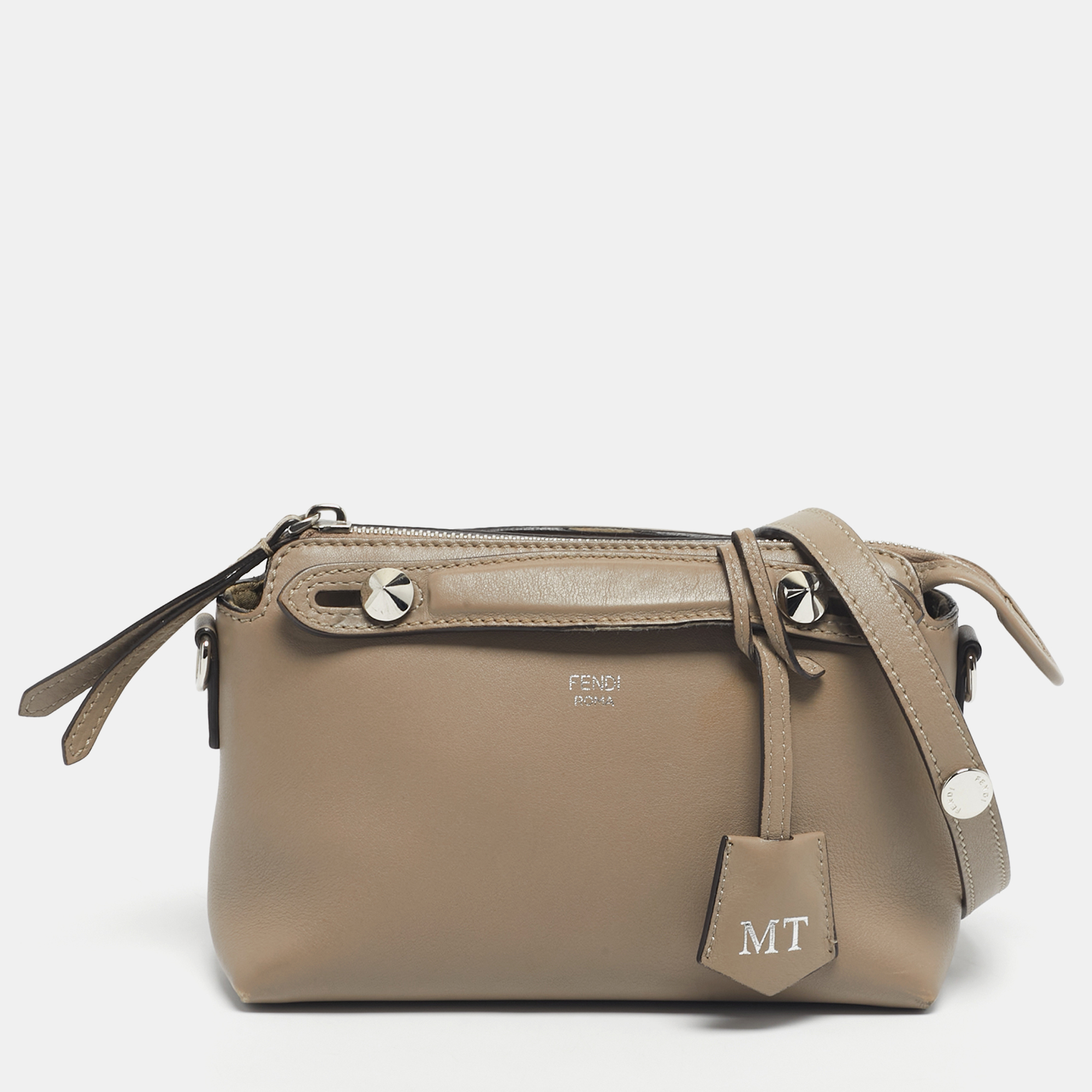 

Fendi Beige Leather Mini By The Way Crossbody Bag
