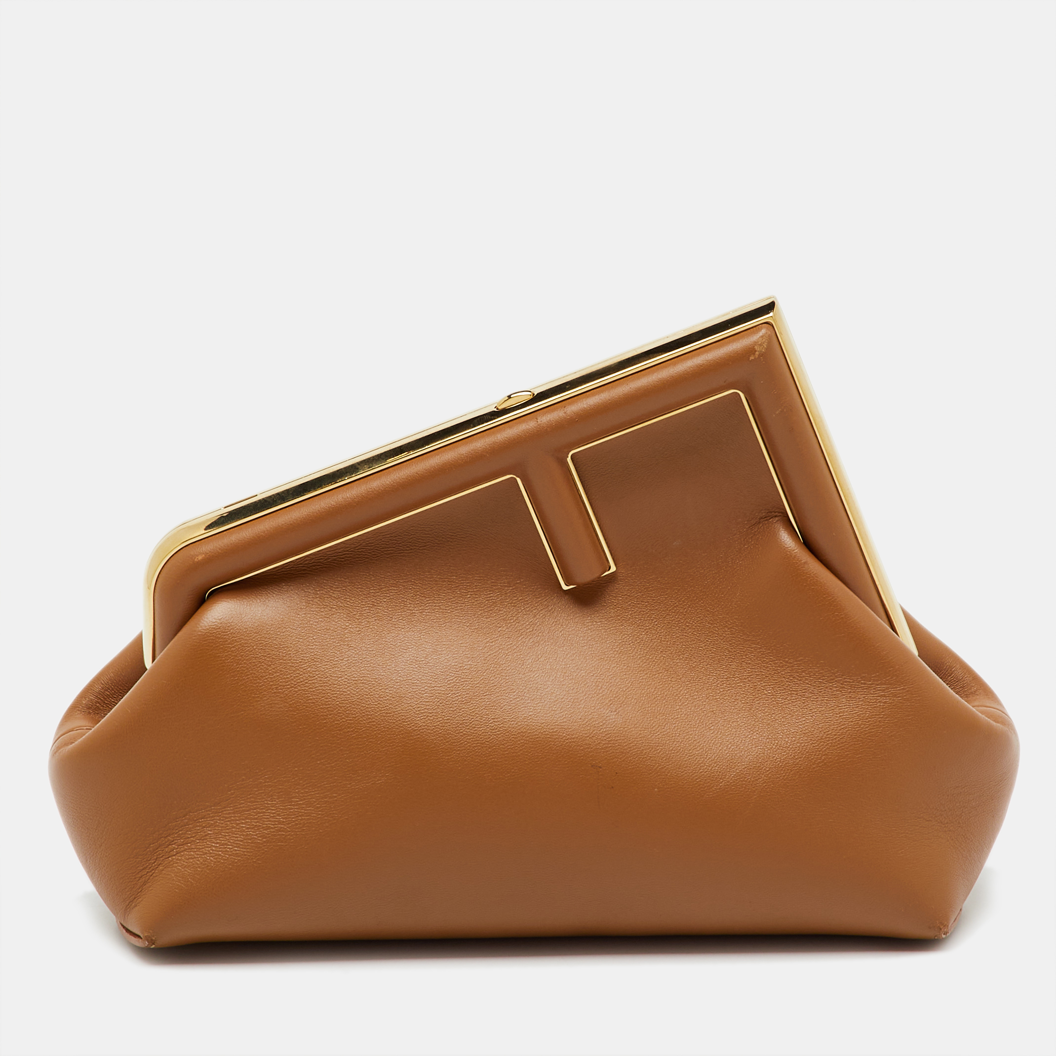 

Fendi Tan Leather Small First Clutch