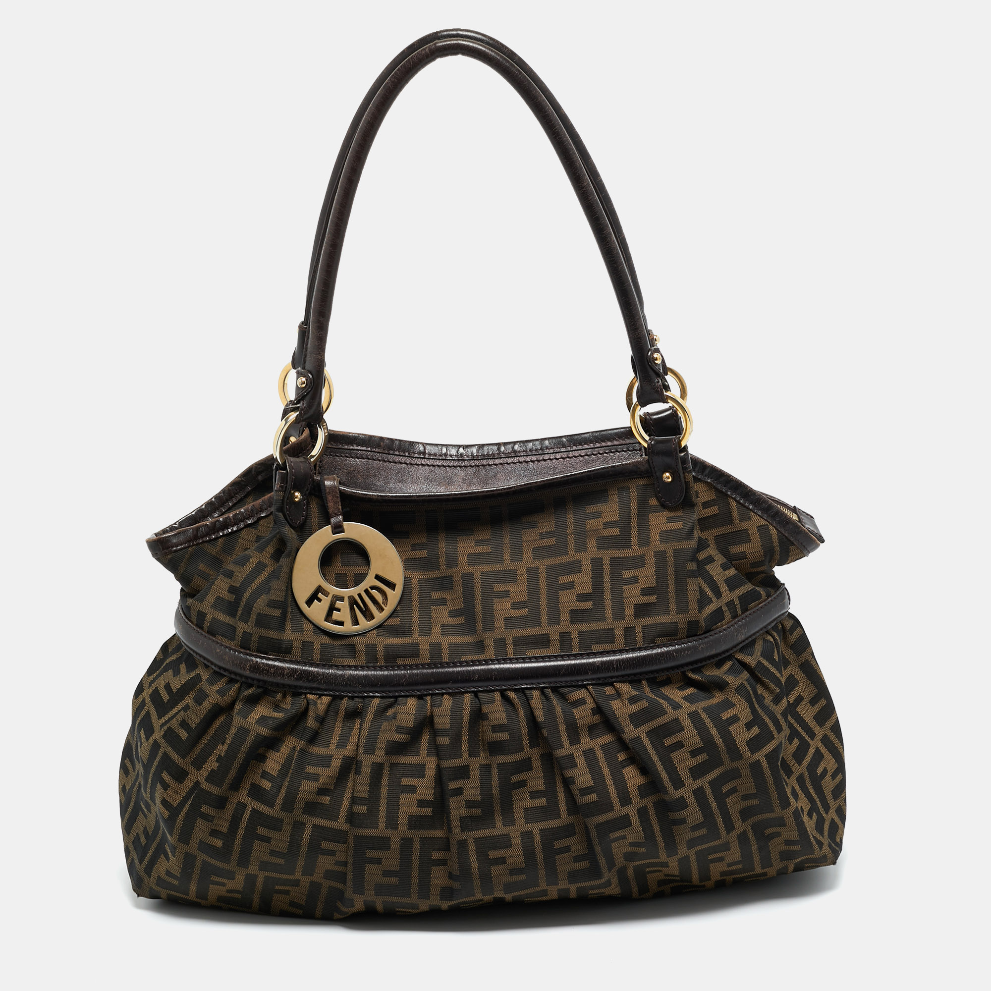 

Fendi Tobacco Zucca Canvas and Leather  Chef Tote, Brown