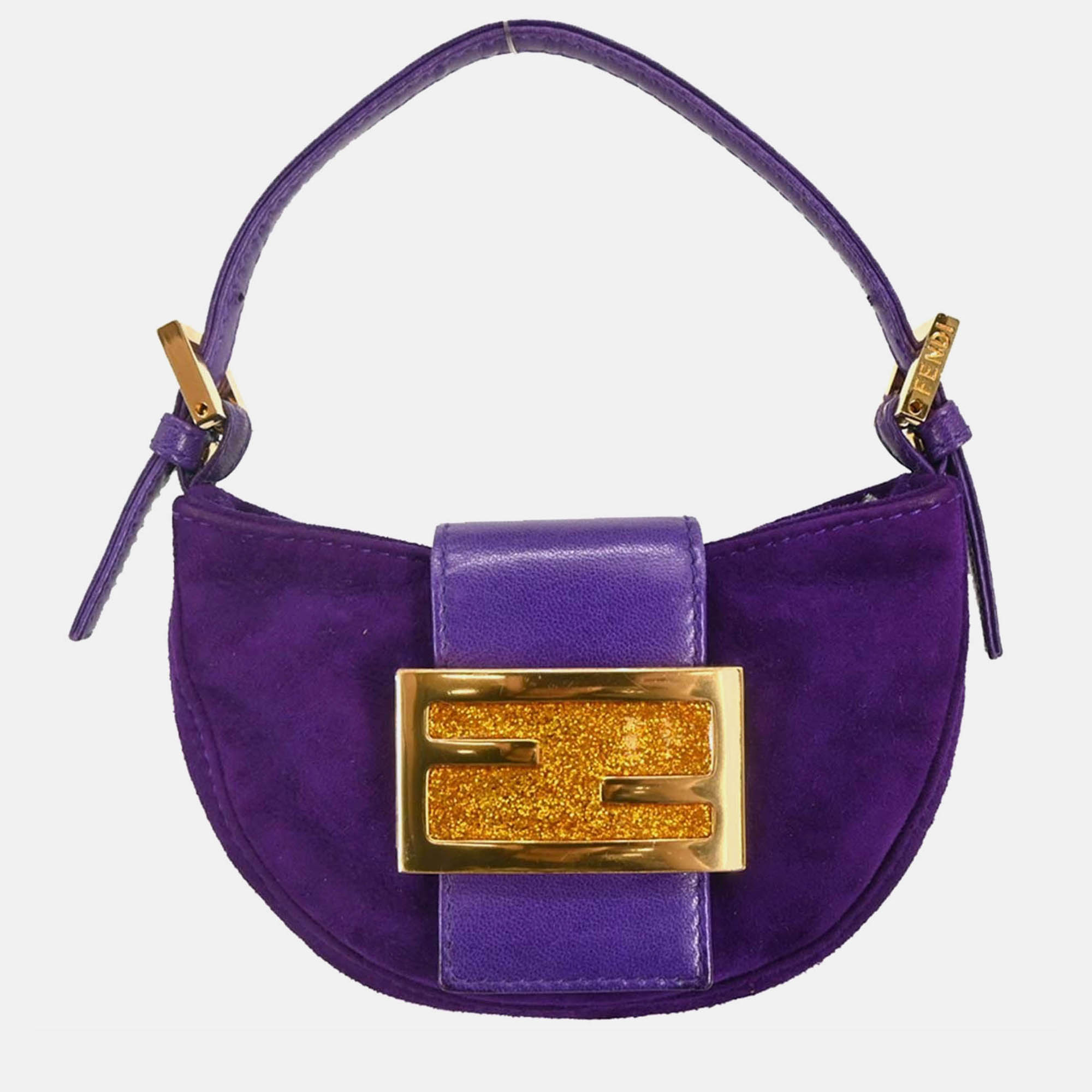 

Fendi Purple Suede Mini Handbag