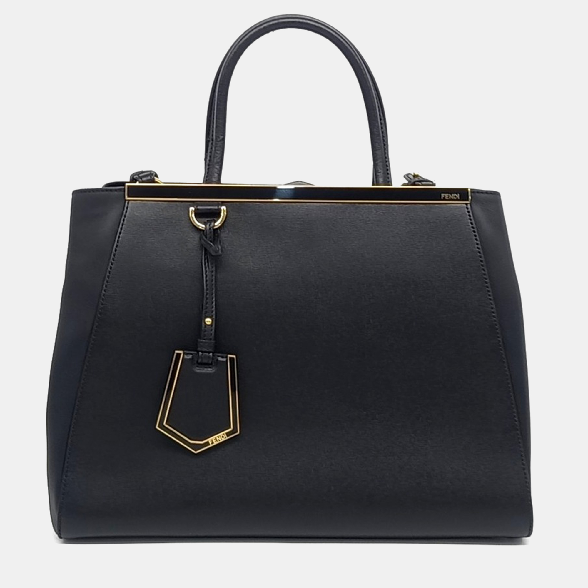 

Fendi Black Leather Toujours Medium