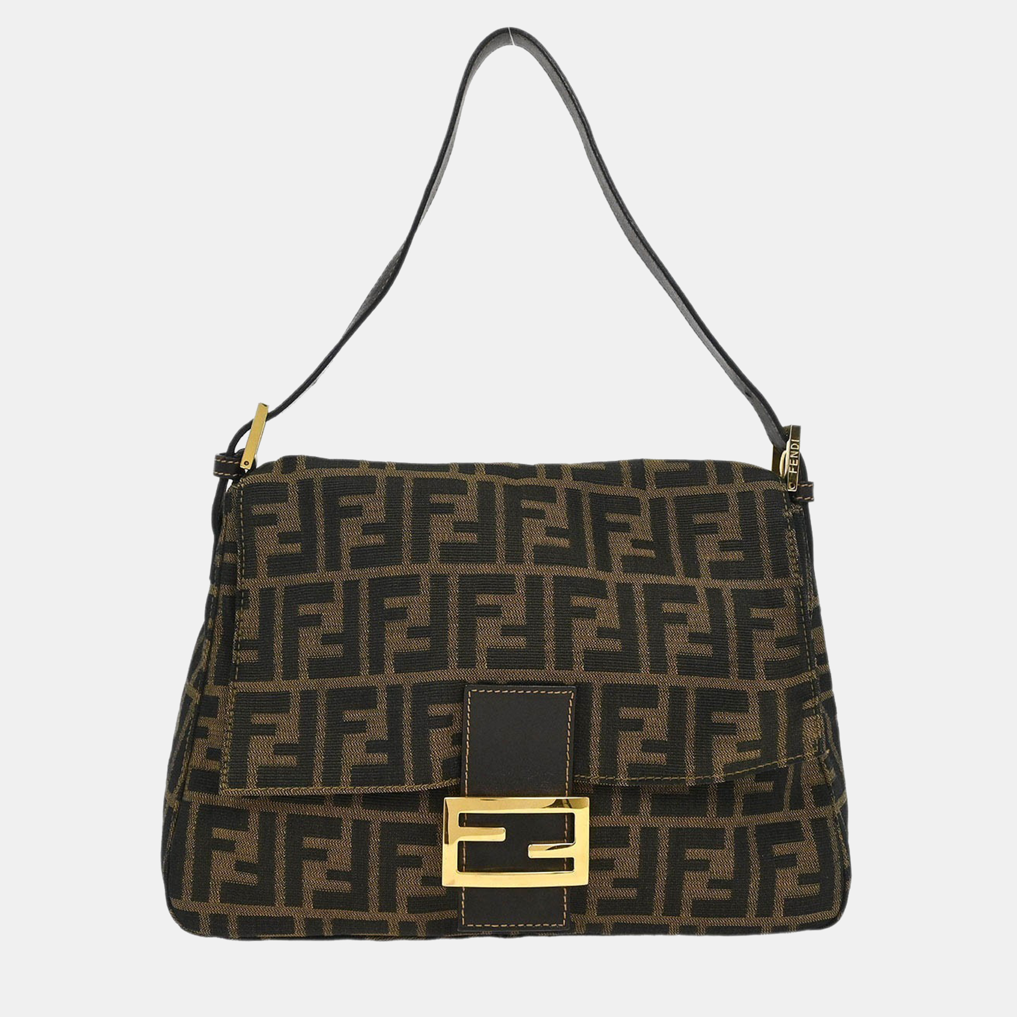 

Fendi Brown Canvas Zucca Mamma Baguette Handbag