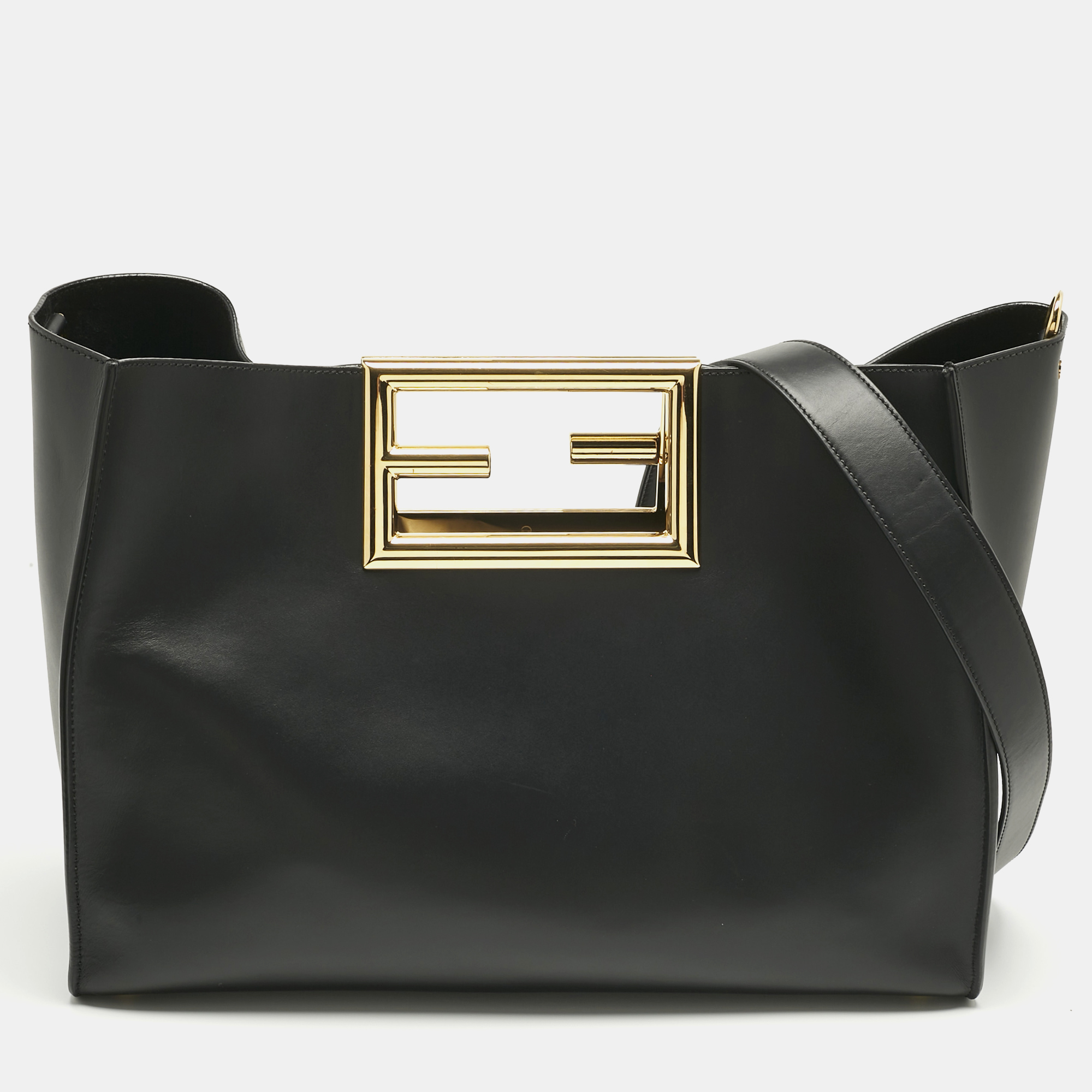 

Fendi Black Leather  Way Tote