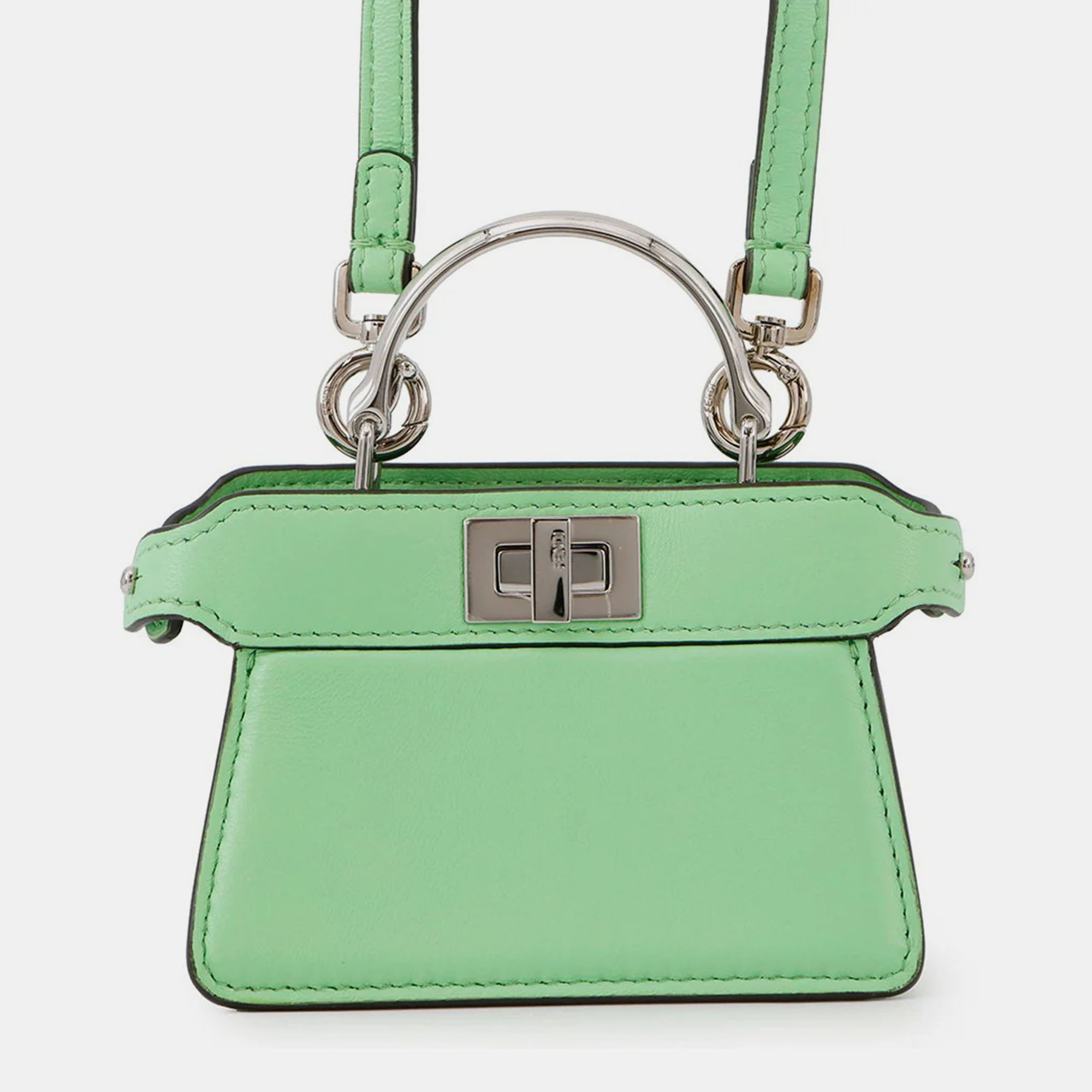 

Fendi Peekaboo Icy Small Mint Green Leather Size Micro