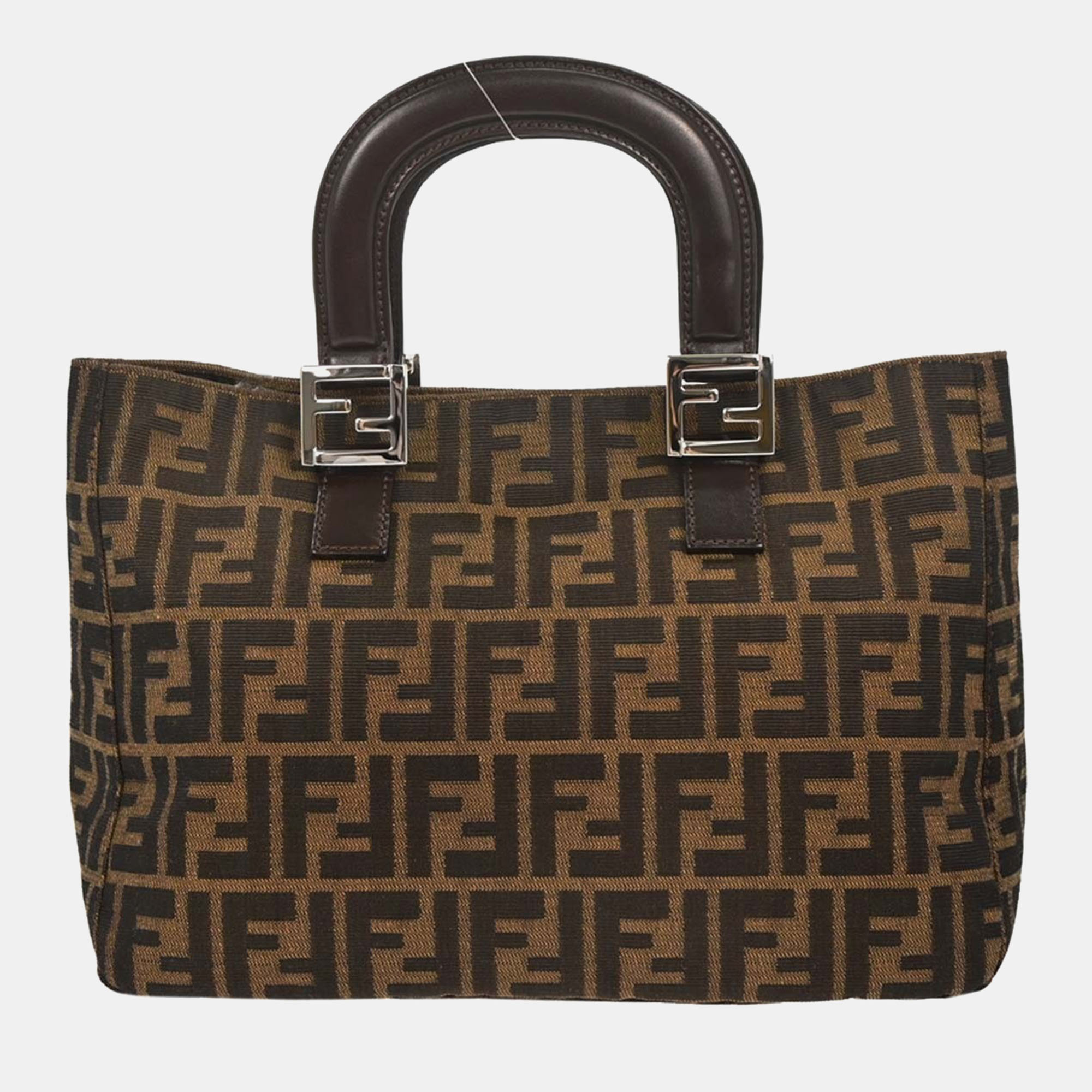 

Fendi Black/Brown canvas Leather Zucca Handbag