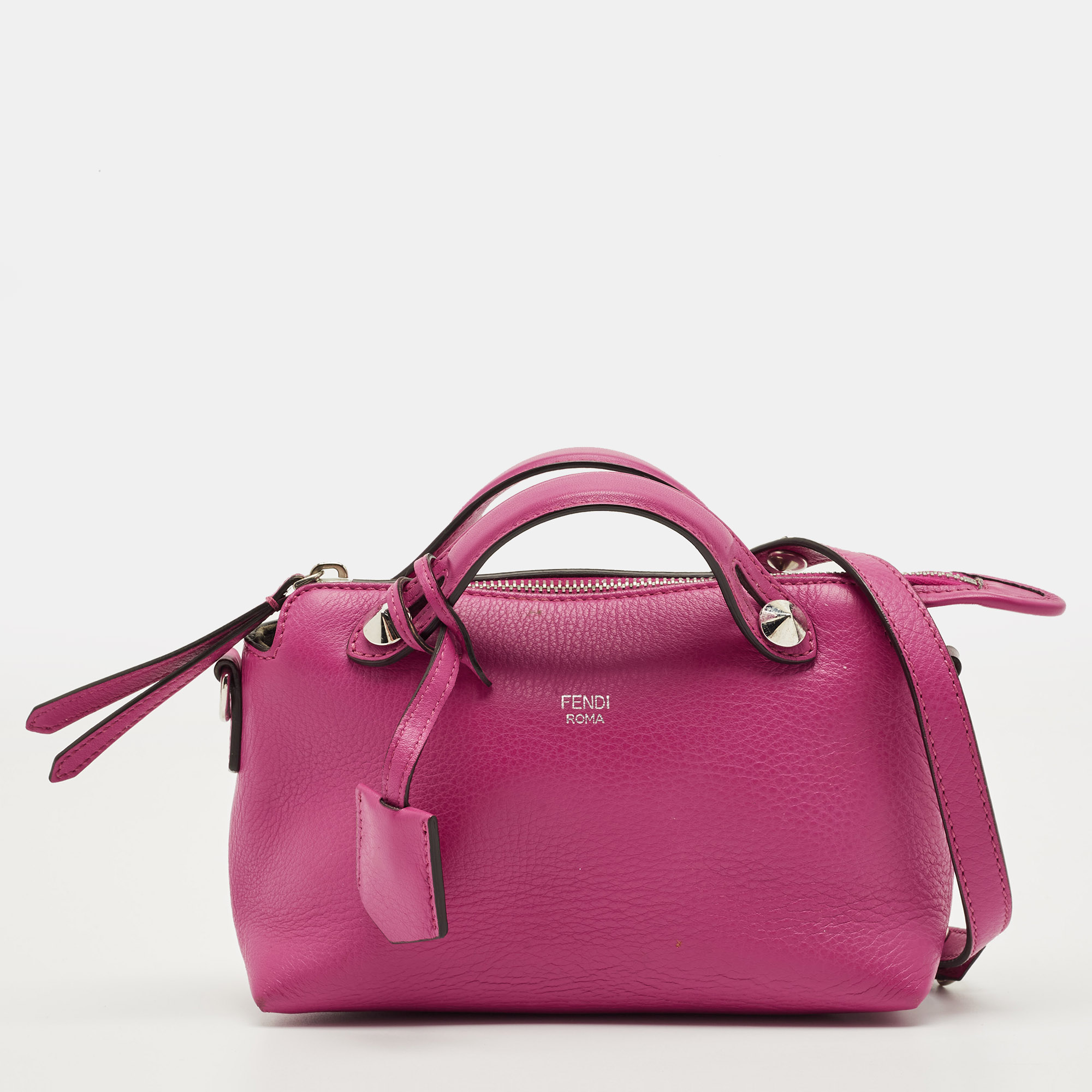 

Fendi Pink Leather Mini By The Way Crossbody Bag