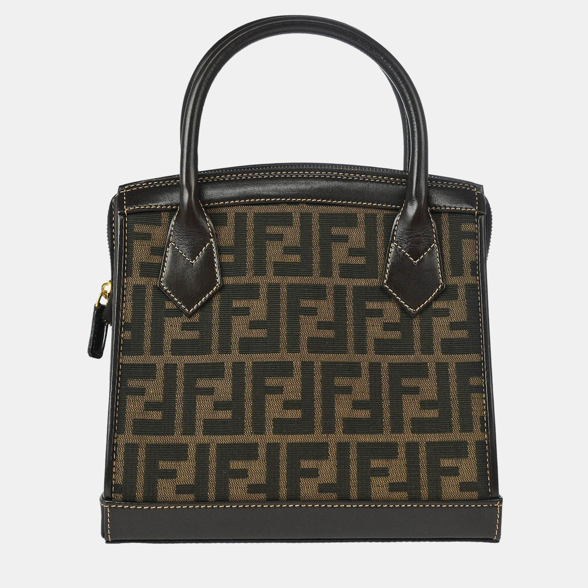 

Fendi Brown Zucca Handbag, Black
