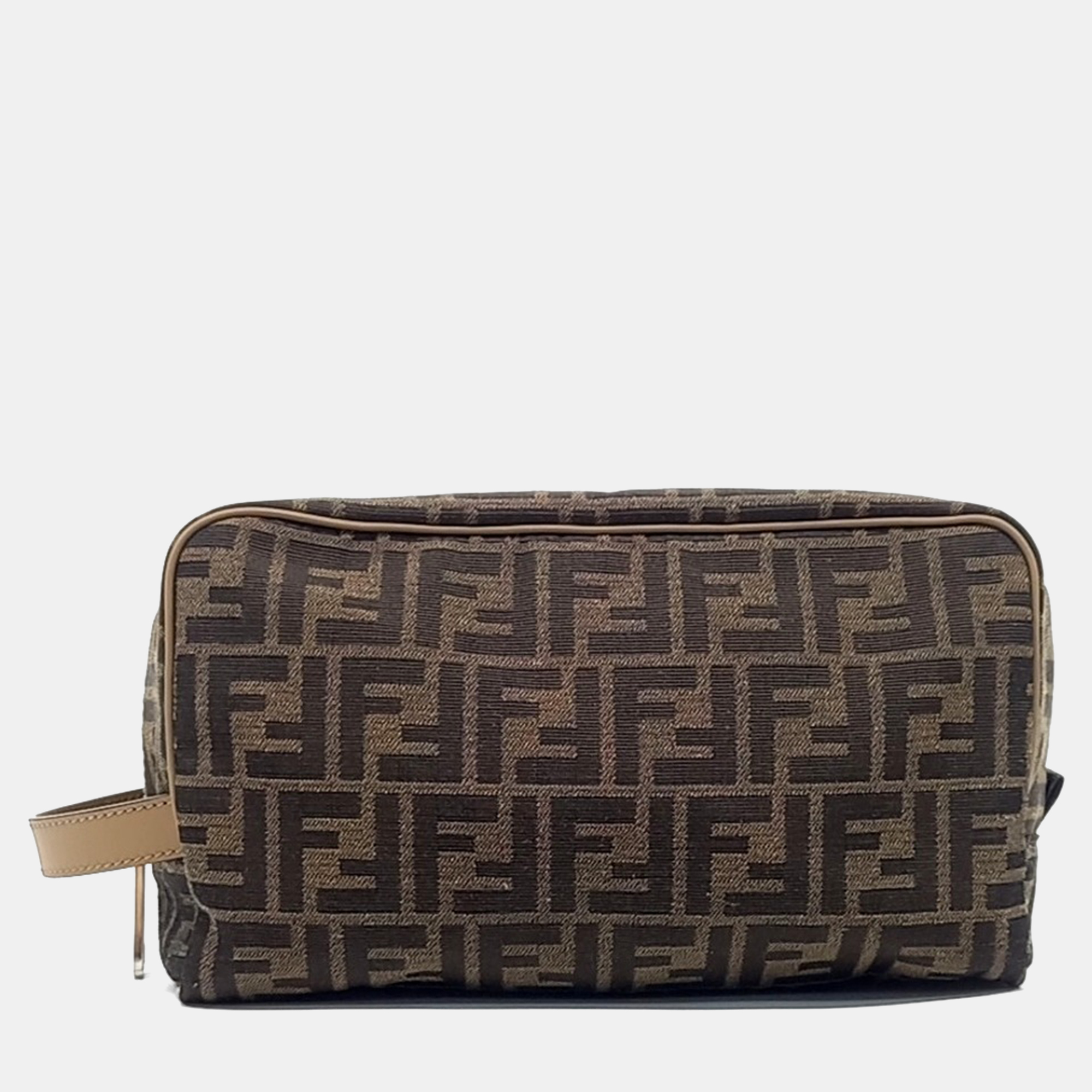 

Fendi Brown Fabric Toiletry Pouch