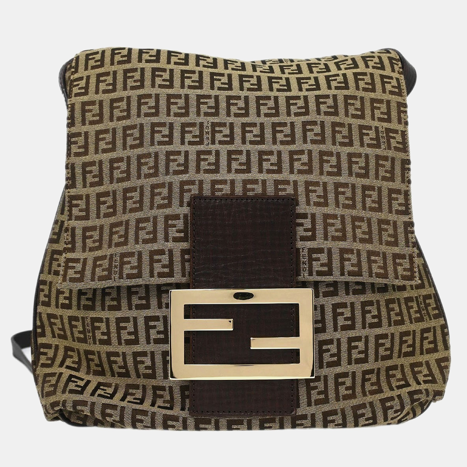 

Fendi Brown Zucchino Shoulder Bag, Beige