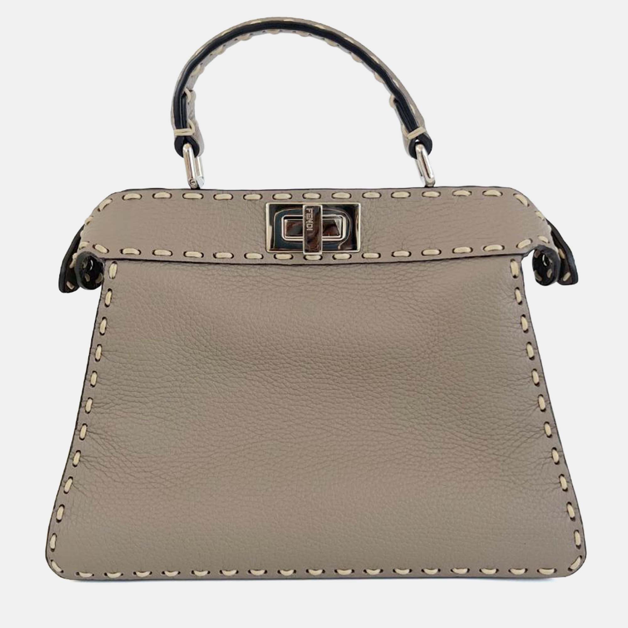 

Fendi Peekaboo ISeeU Small Etoupe Selleria bag, Grey