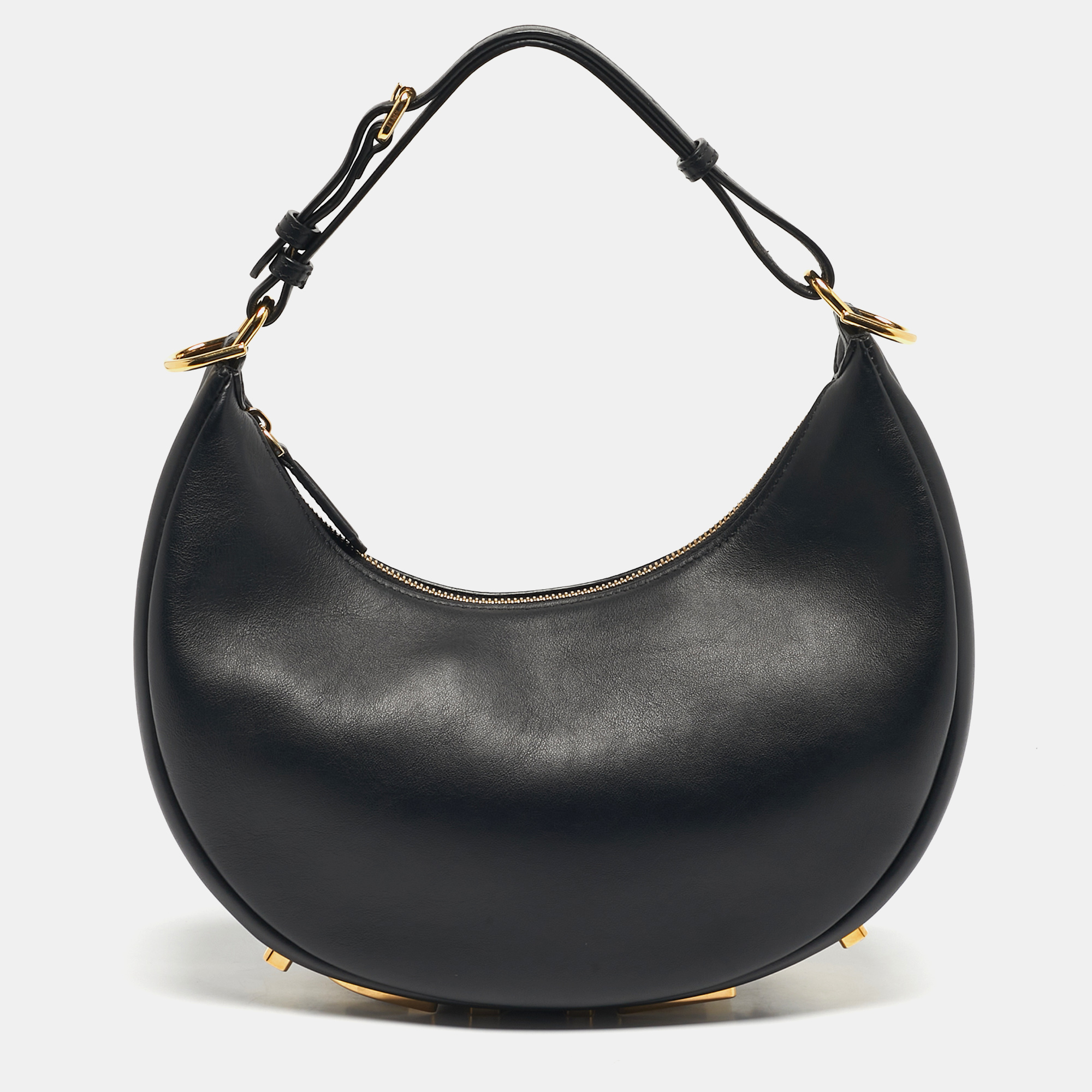 

Fendi Black Leather  Fendigraphy Shoulder Bag