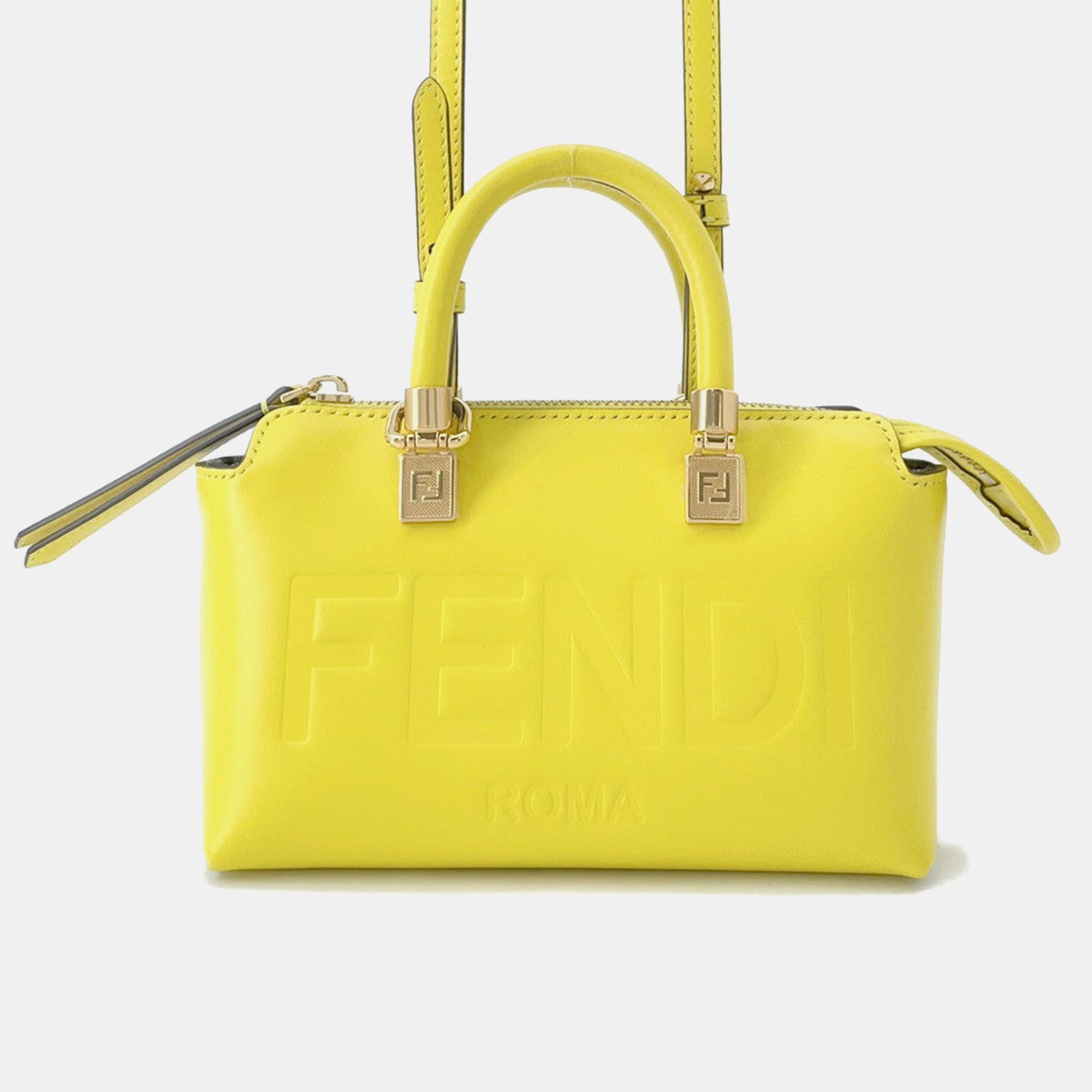 Click to view more detailed imagery on our partner's website Pre-owned Fendi By The Way Yellow/brown Leather Size Mini
