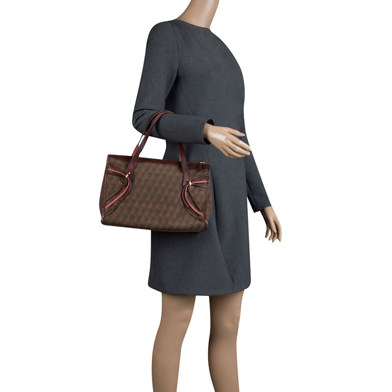 

Fendi Multicolor Zucca Canvas Boston Bag