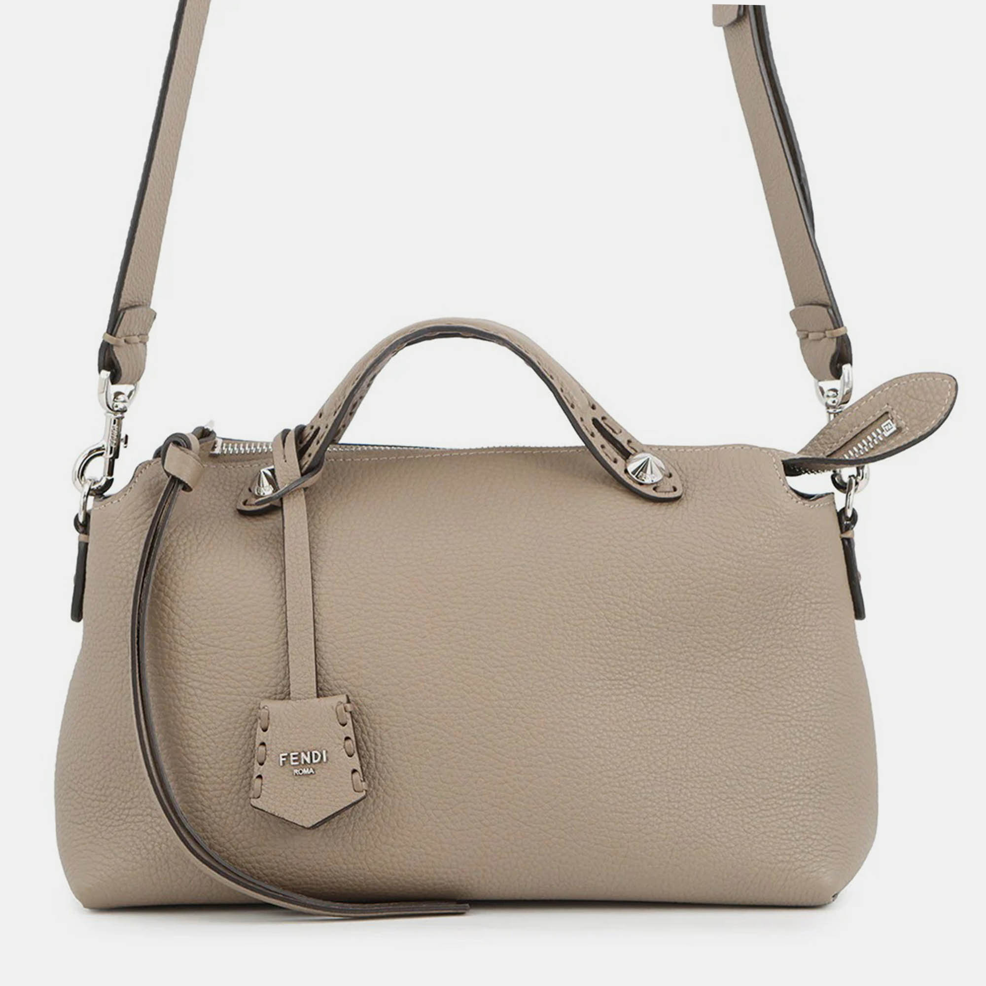 

Fendi By The Way Selleria Greige Calf Leather Size Medium, Beige