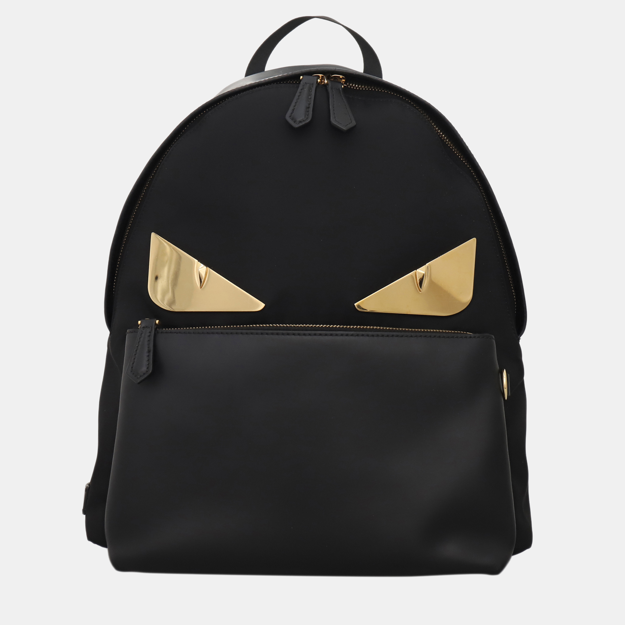 

Fendi Monster Bac Nylon Blackpack, Black