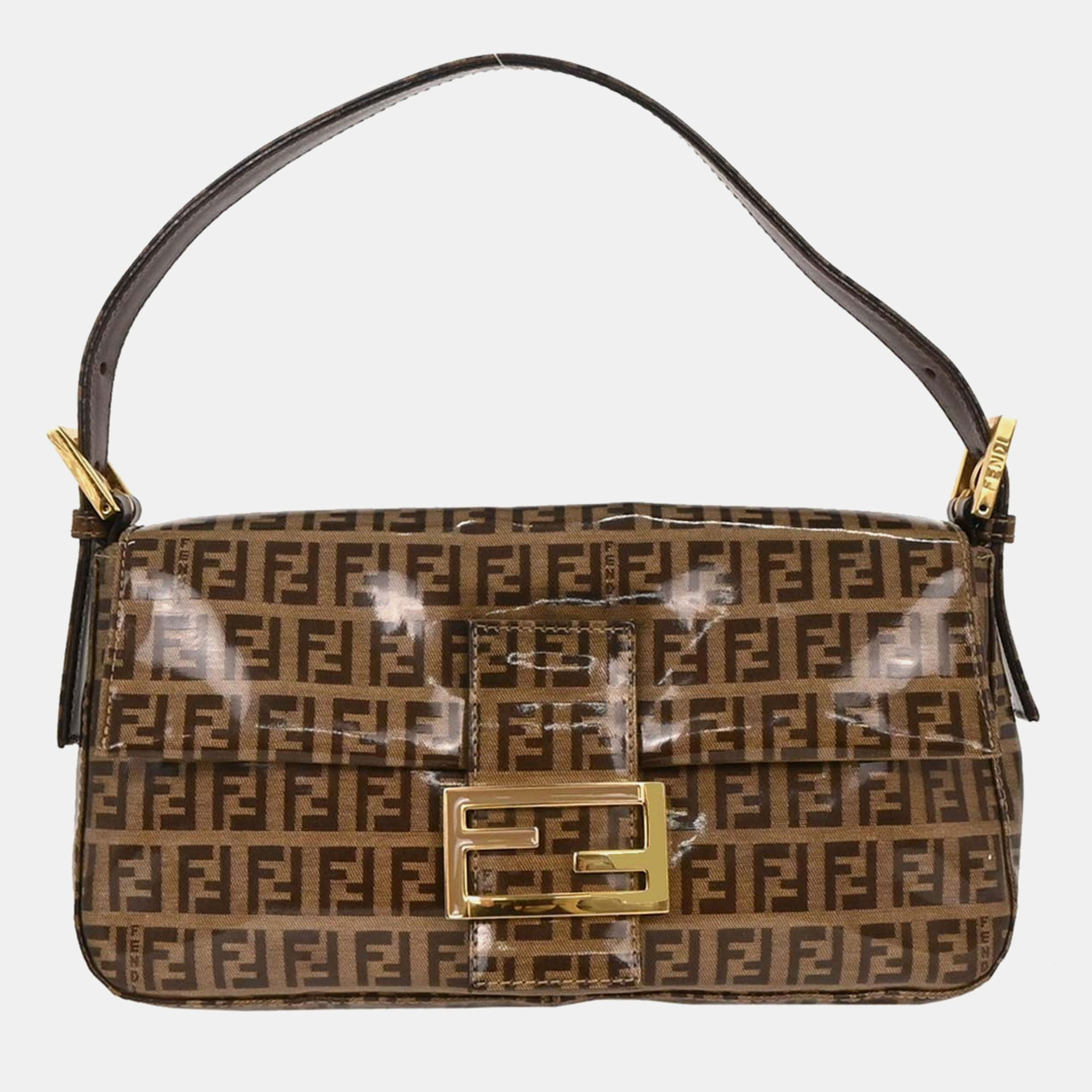 

Fendi Brown Zucchino Baguette Handbag