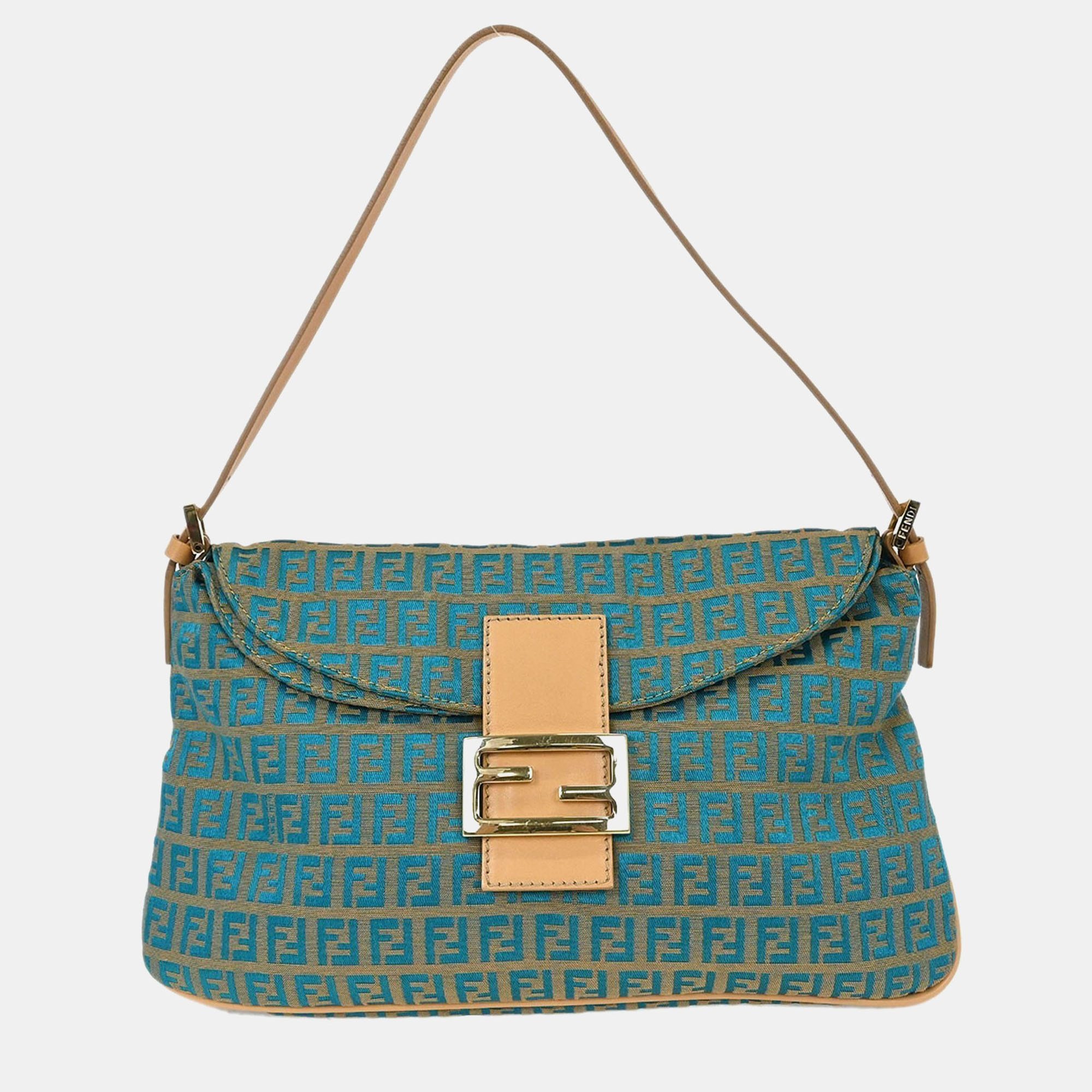 

Fendi Blue Zucchino Handbag, Beige