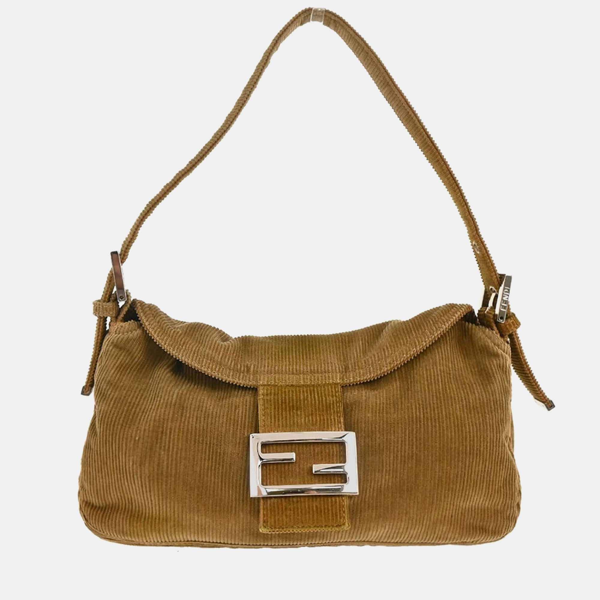 

Fendi Brown Corduroy Handbag