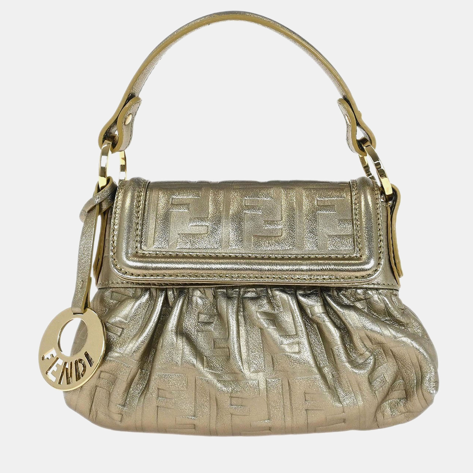 

Fendi Gold Zucca Chef Handbag