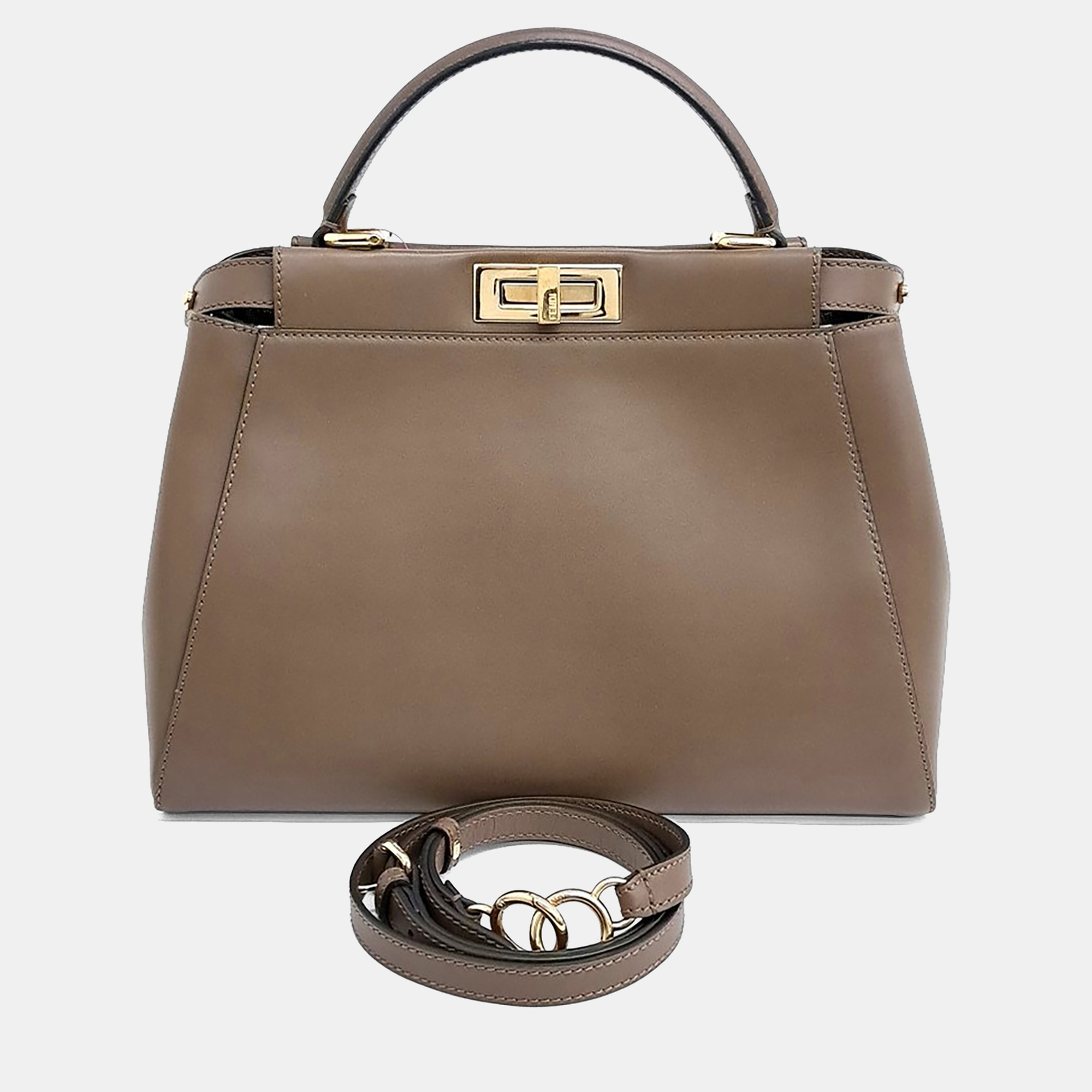 

Fendi Brown Leather Peekaboo Medium