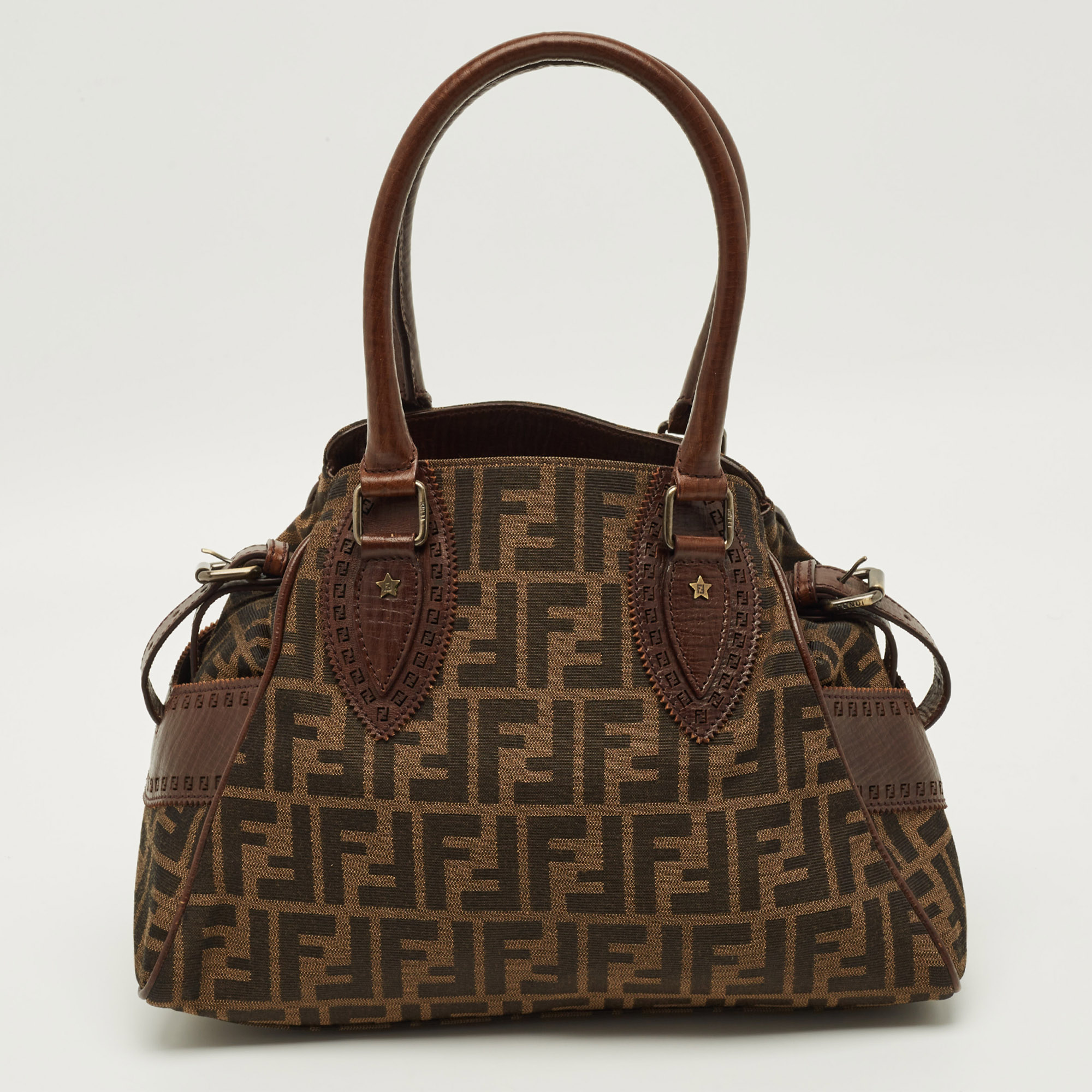 

Fendi Chef De Jour  Brown Zucca Canvas and Leather Bag