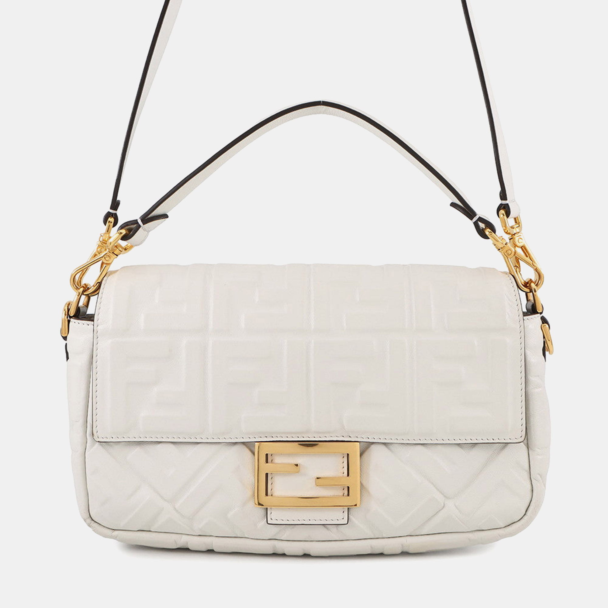 

Fendi Baguette White Leather