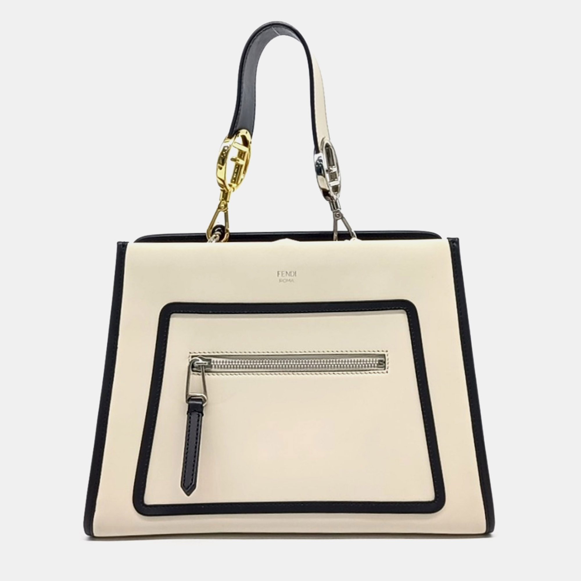 

Fendi Black/Cream Leather Runaway Small