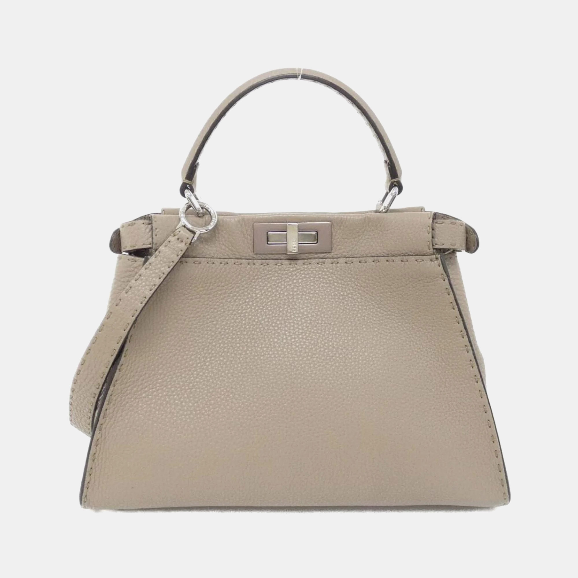 

Fendi Selleria Peekaboo Handbag, Brown