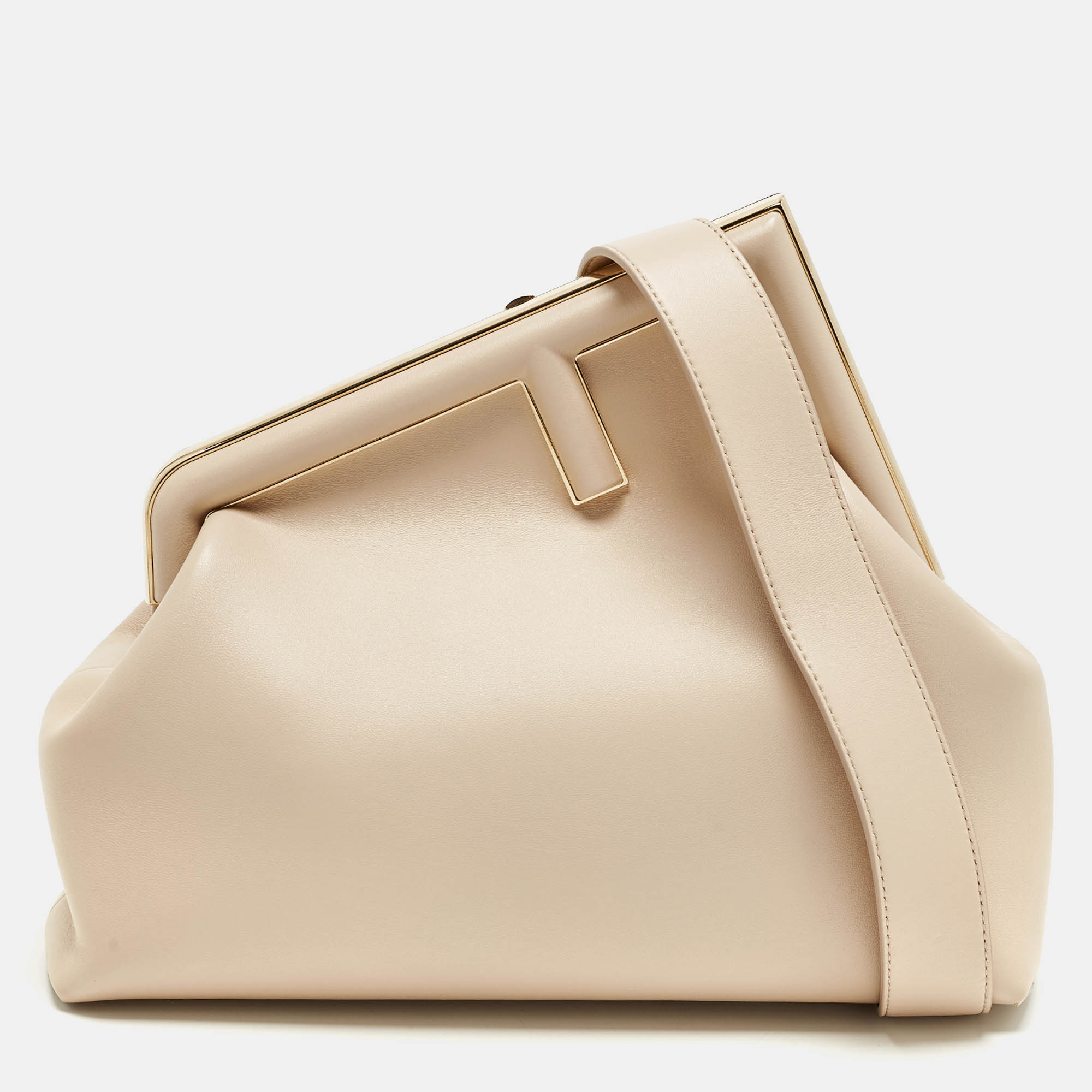 

Fendi First  Beige Leather Shoulder Bag