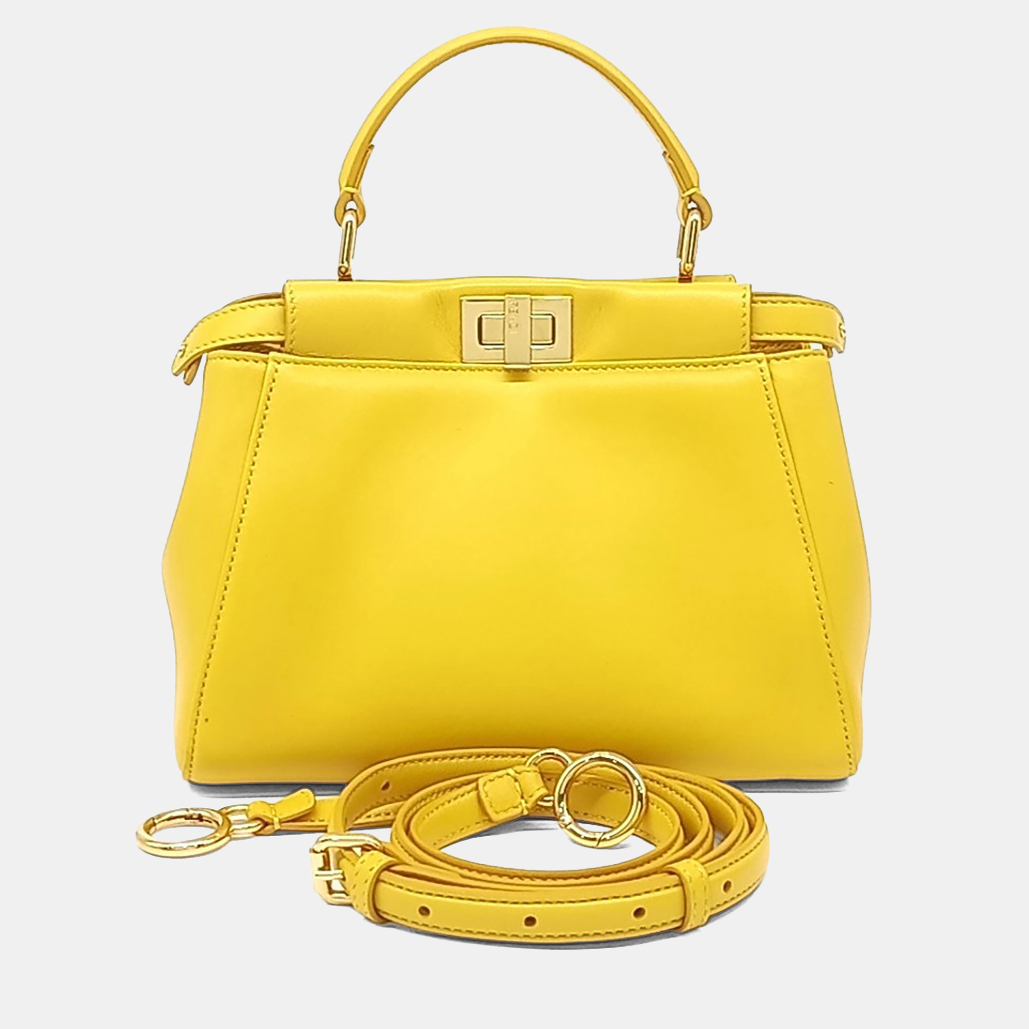 

Fendi Yellow Leather Peekaboo Mini