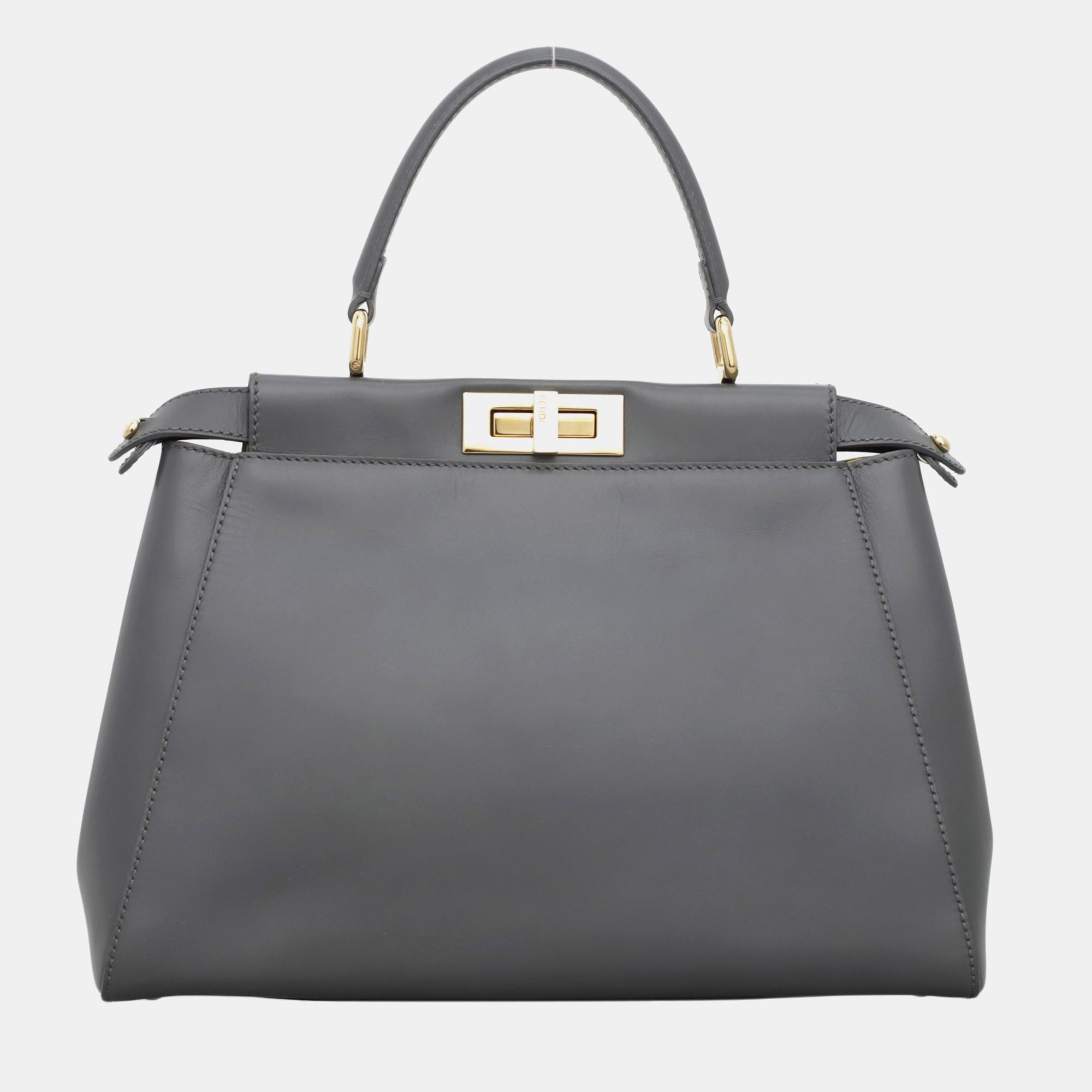 

Fendi Grey Leather Peekaboo Bag