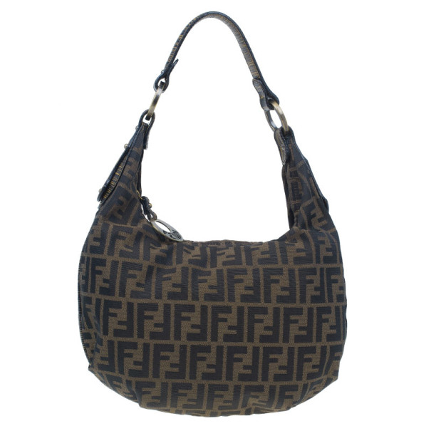 مملوكة مسبقًا حقيبة فندي كانفاس بني زوكا شيف هوبو