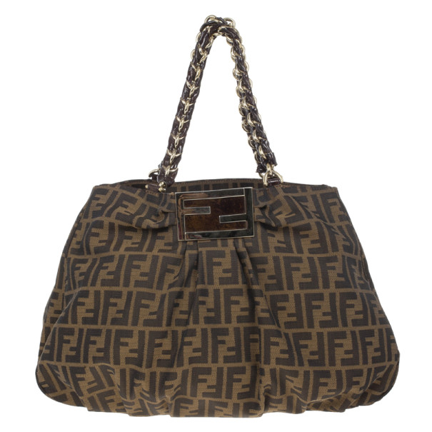 Pre Owned Fendi Monogram Mia Hobo