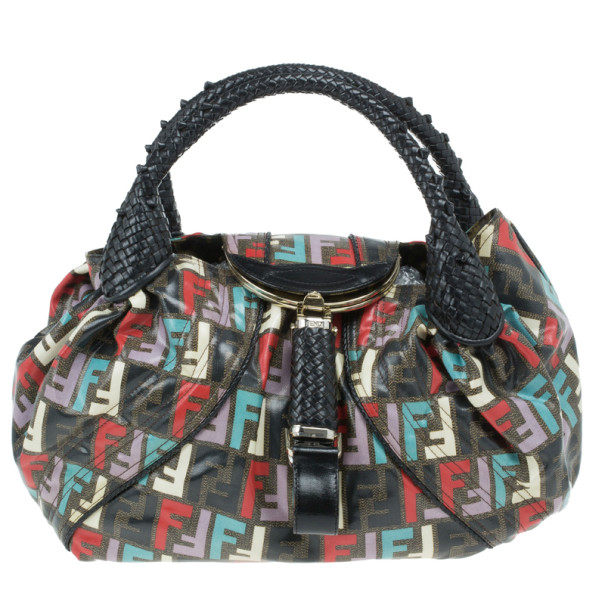 Fendi Multicolor Coated Canvas Spy Bag