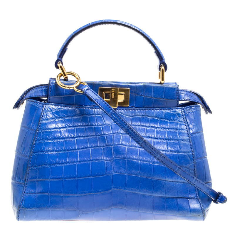 fendi peekaboo mini crocodile