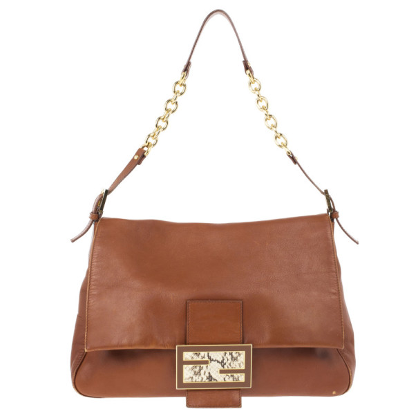 مملوكة مسبقًا Fendi Brown Leather Big Mama Shoulder Bag