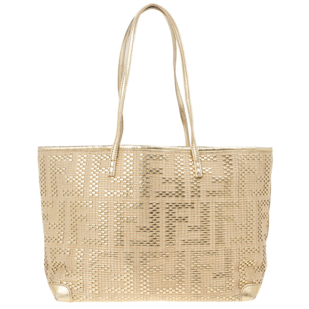 fendi woven tote