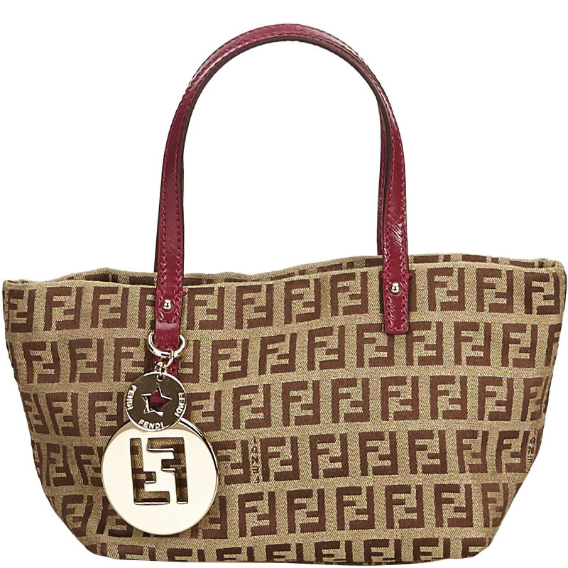 Pre Owned Fendi Tri-colour Jacquard Zucca Shoulder Bag