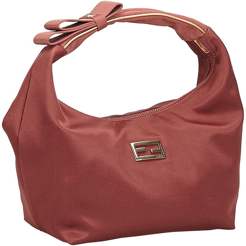 

Fendi Red Satin Hobo