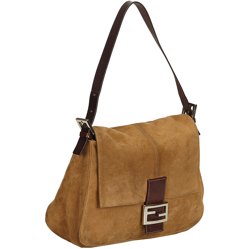 

Fendi Brown Suede Mamma Forever Shoulder Bag