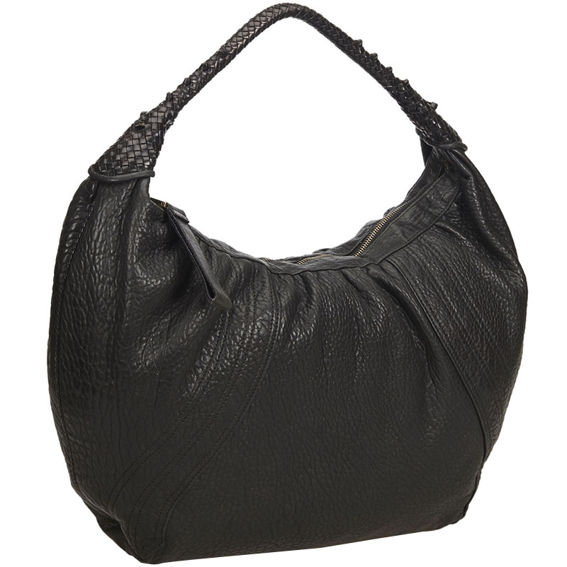 

Fendi Black Leather Spy Hobo Bag