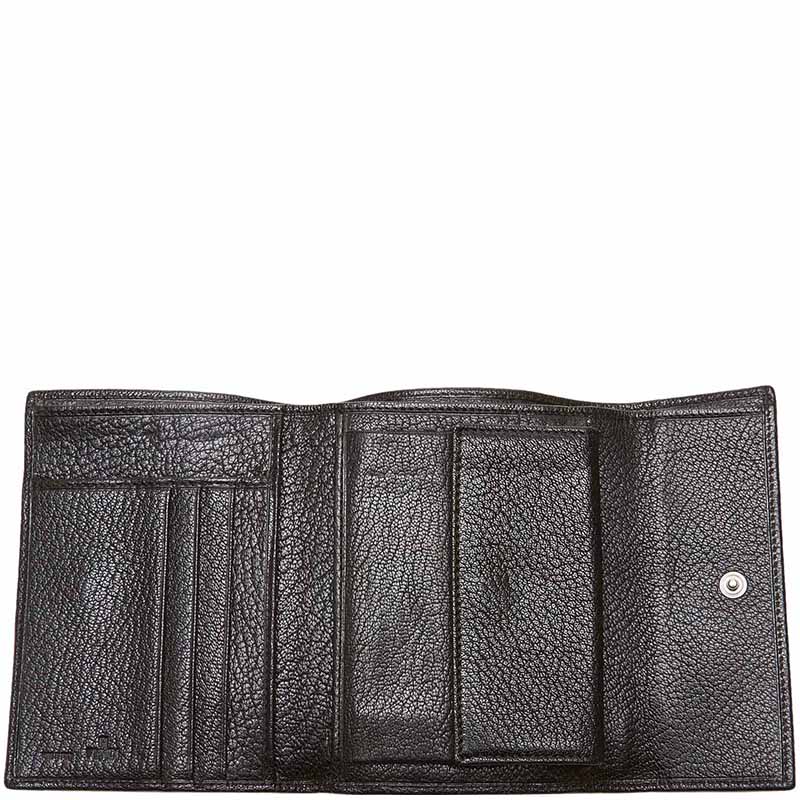 

Fendi Black Leather Tri-fold Small Wallet